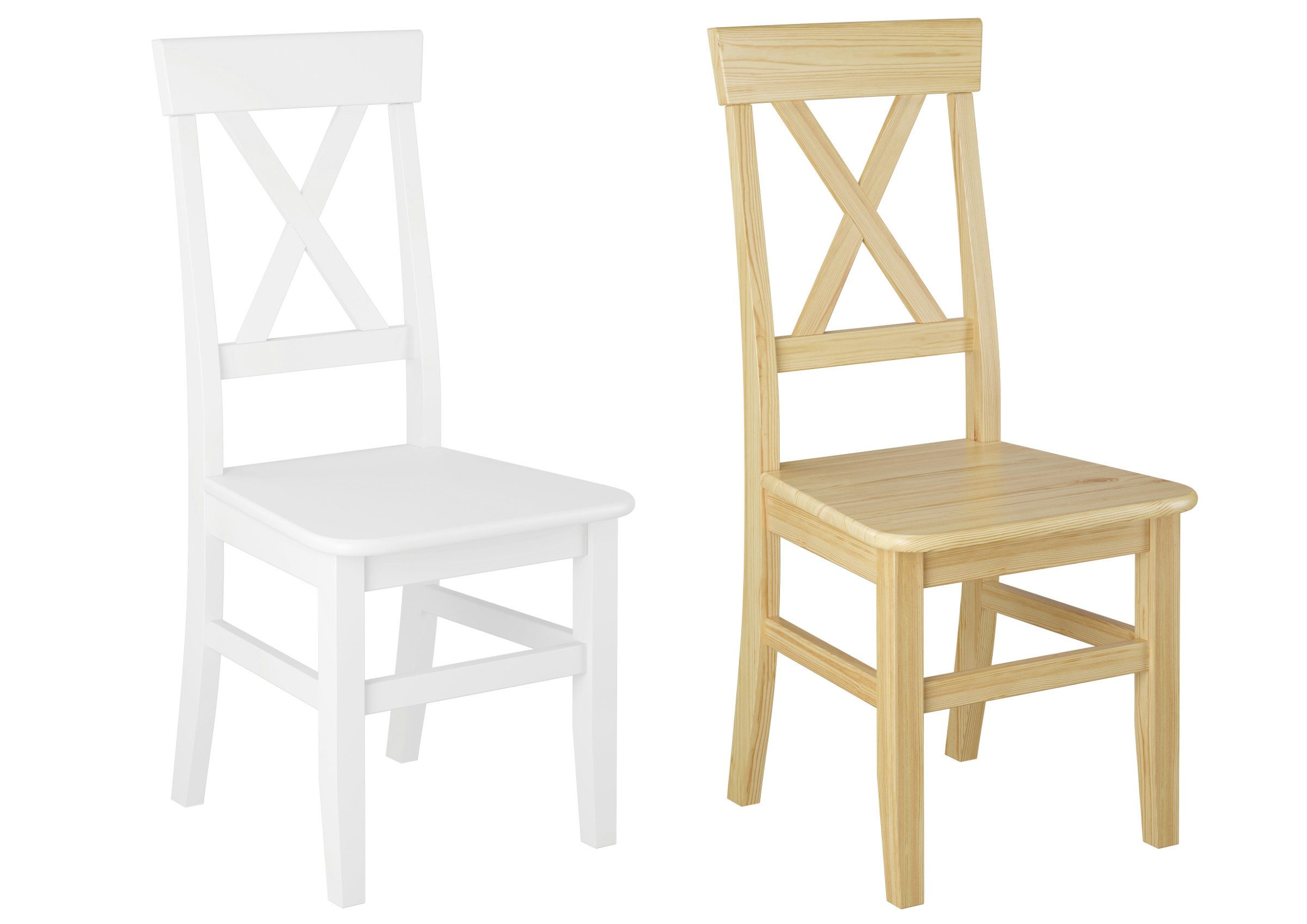 ERST-HOLZ Esszimmerstuhl Küchenstuhl Massivholzstuhl Esszimmerstuhl Kiefer Stuhl Holzstuhl