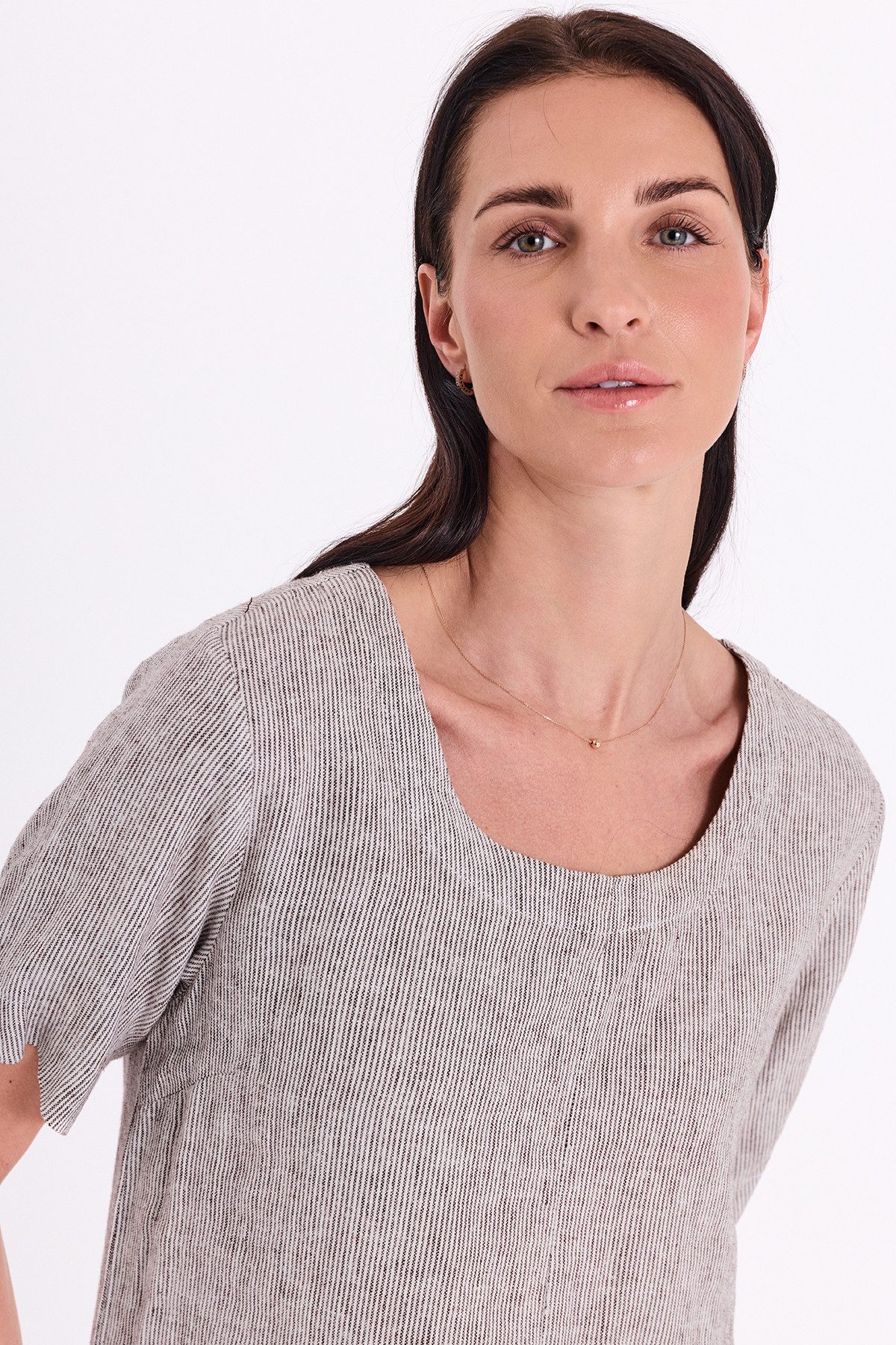 FREEQUENT Midikleid FQLAVA-DRESS gestreift, figurumspielend