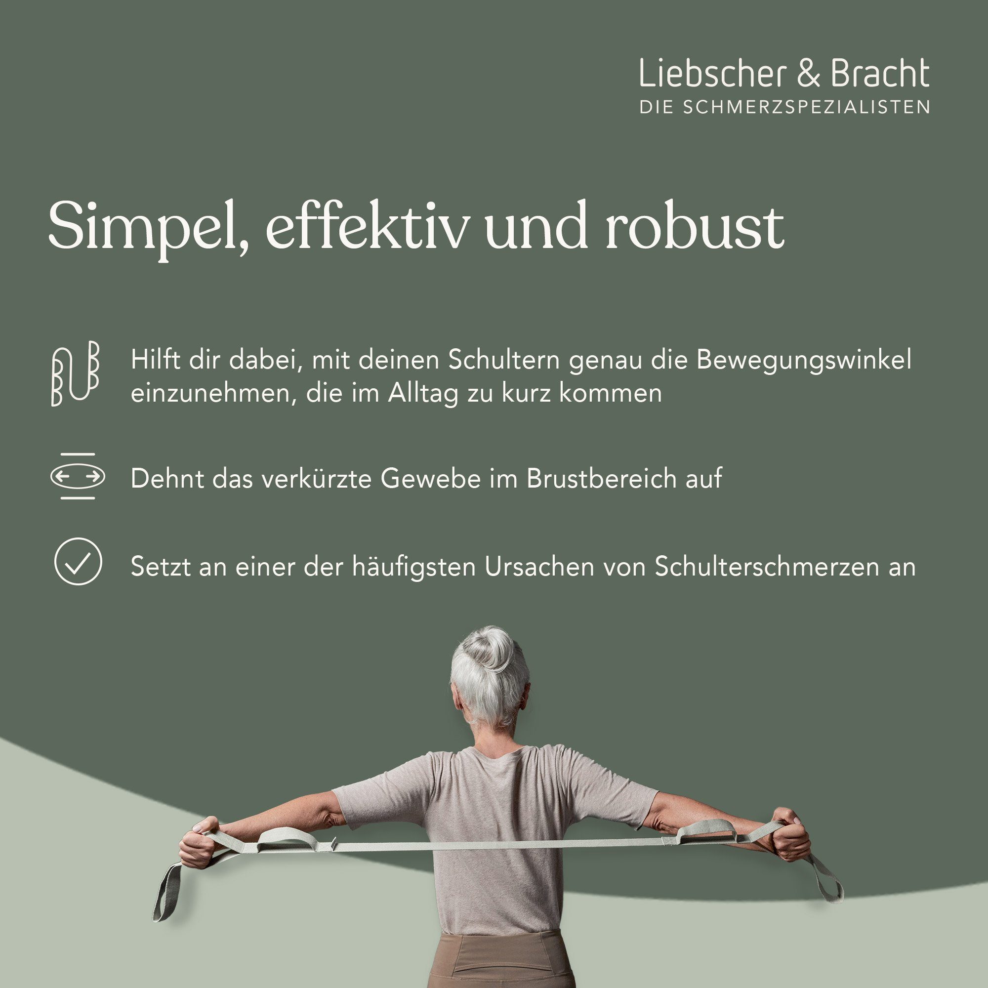 Liebscher & Bracht Physiobänder Liebscher & Bracht Der Schulterretter, robustes Baumwollband + unterschiedliche Griffbreiten