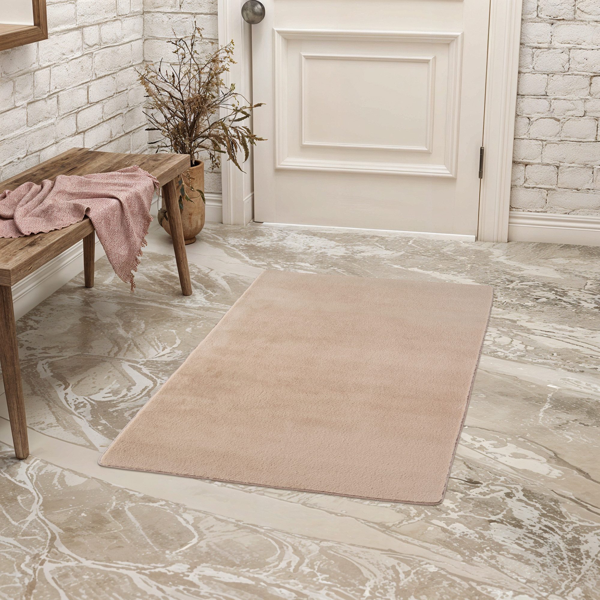 Teppium Teppich Unicolor - Einfarbig, Läufer, Höhe: 11 mm, Kurzflor Teppich günstig online kaufen