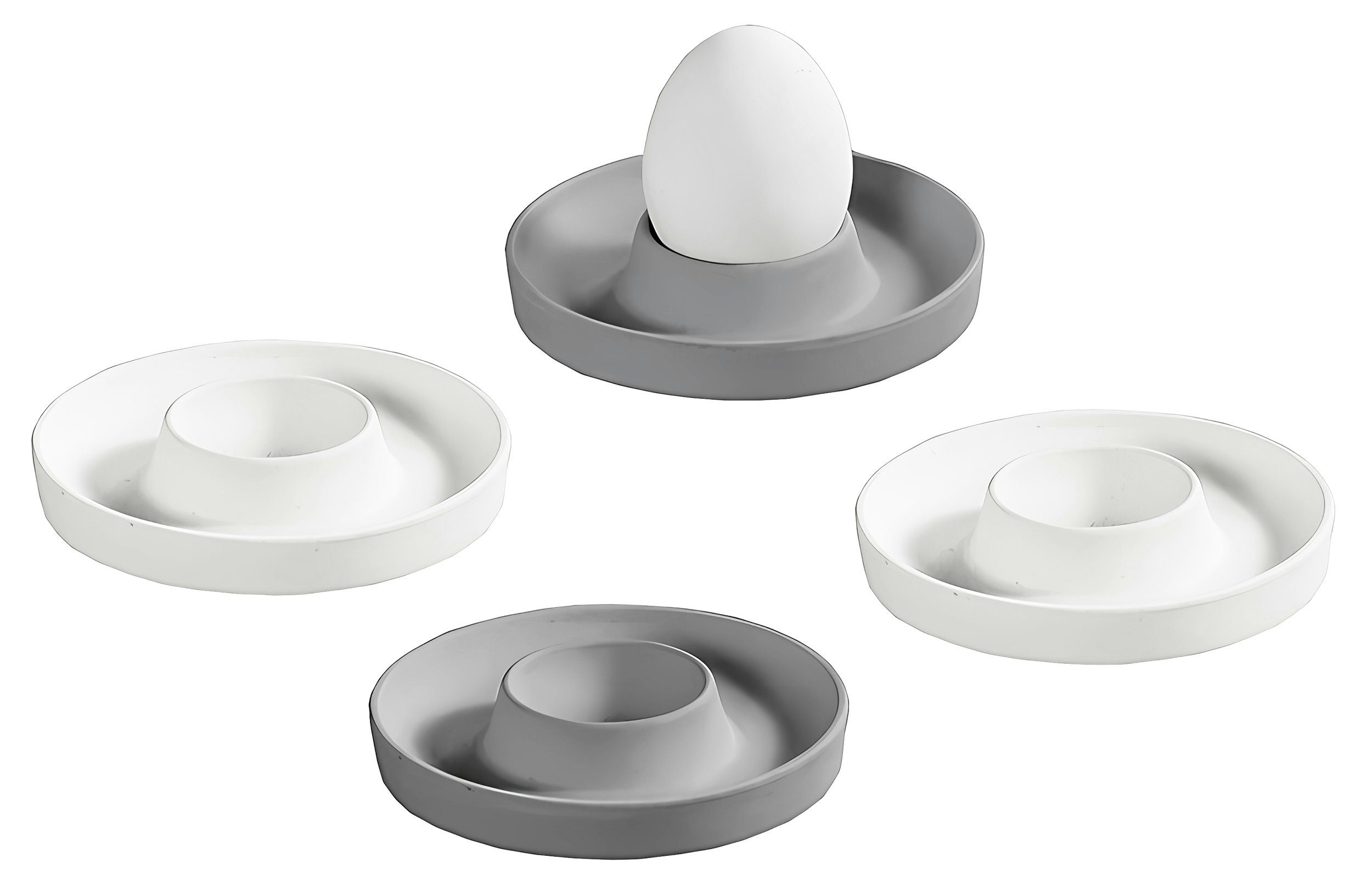 HENDI Edelstahl Eierbecher Set - 6 Stück Klassische Eierhalter Fürs Frühstück (ø50x45mm)