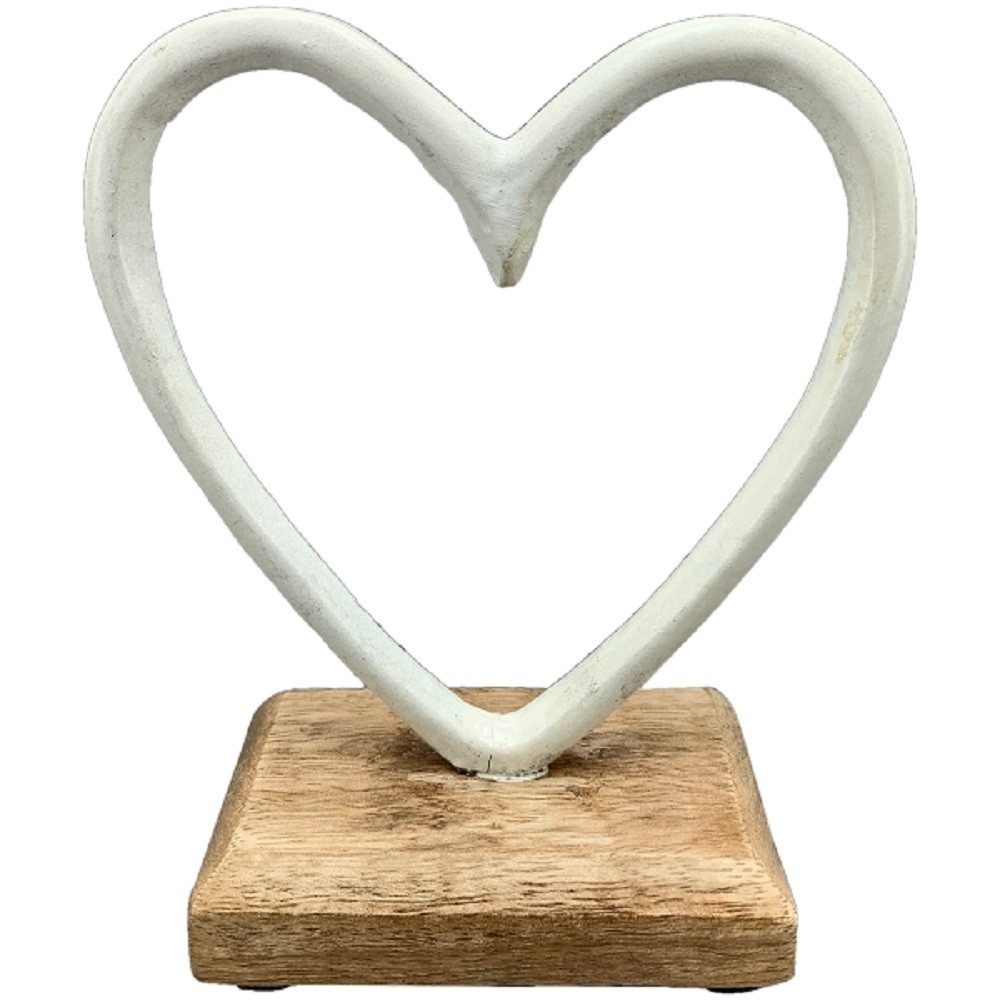 Exner GmbH Garten- & Wohnaccessoires Dekoobjekt Exner Herz Puri, weiß, 10x5x11,5 cm, 247556 (1 St)