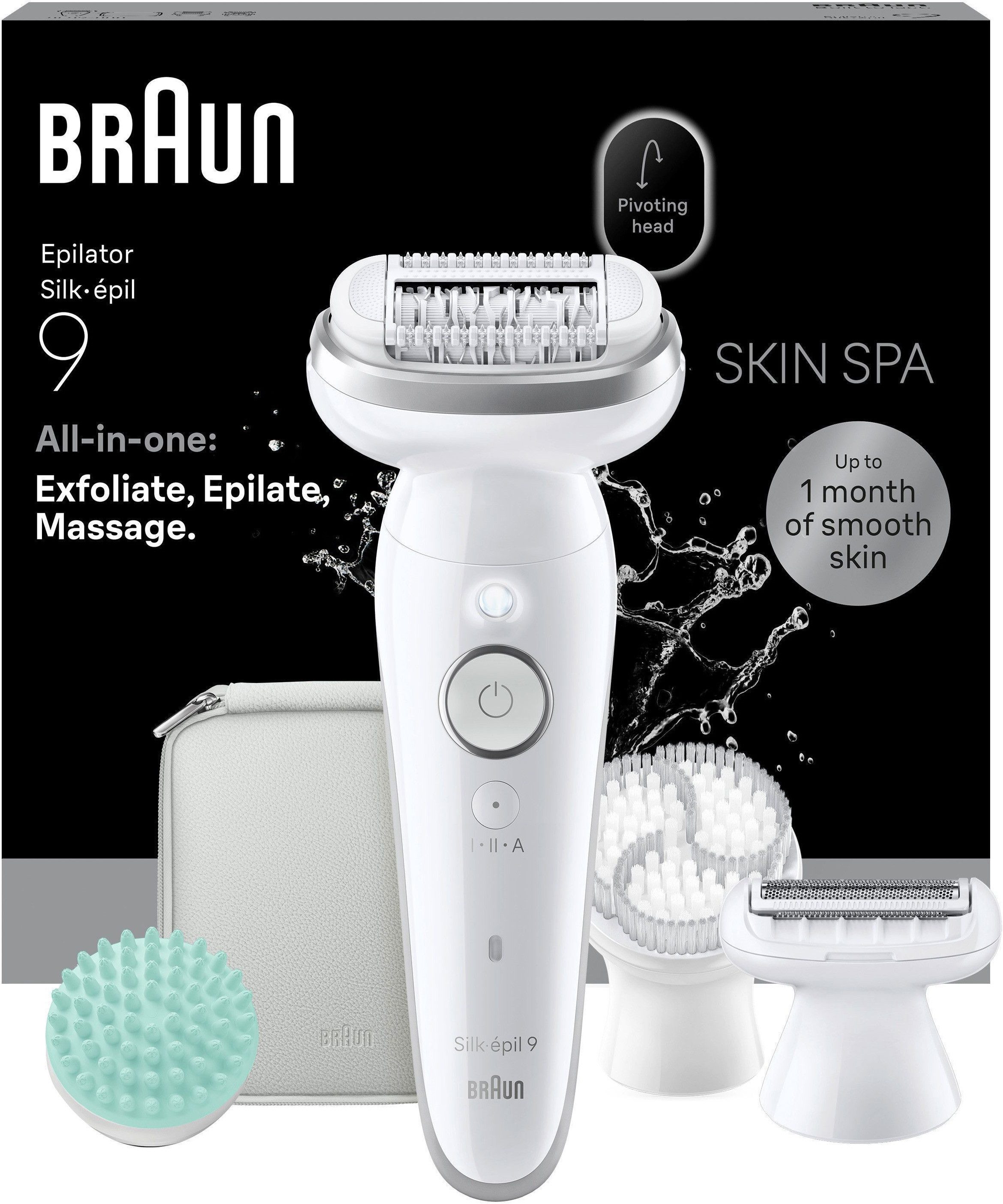 Braun Epilierer Silk-épil SkinSpa 9 SES9-080 (Modell 2026) 9-381 (Modell 2025), Ganzkörper Beautyset