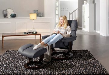 Stressless® Relaxsessel Ruby, mit Classic Base, Größe M, Gestell Eiche, Wenge, Braun & Schwarz