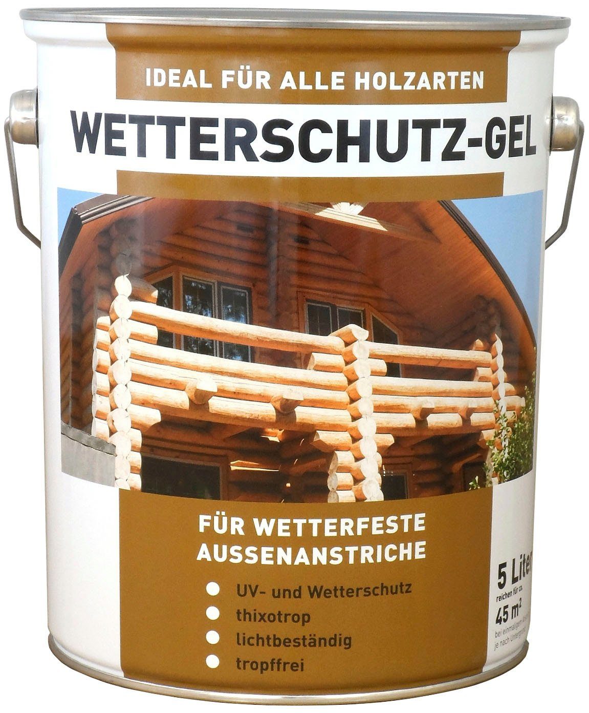 Wilckens Farben Holzschutzlasur Wetterschutz-Gel, für alle Holzarten geeignet Palisander