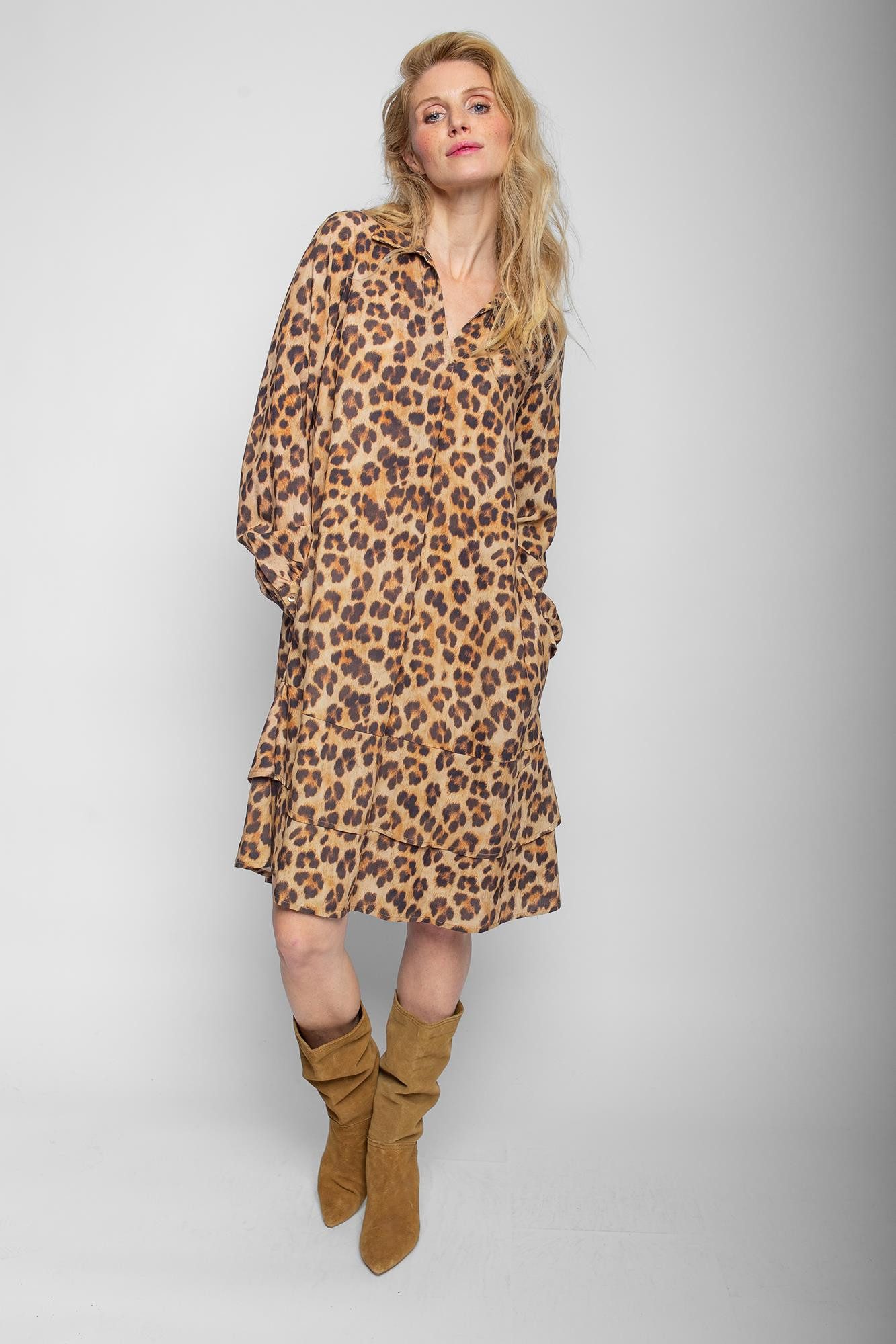 Emily Van Den Bergh Hemdblusenkleid Leo-Druck