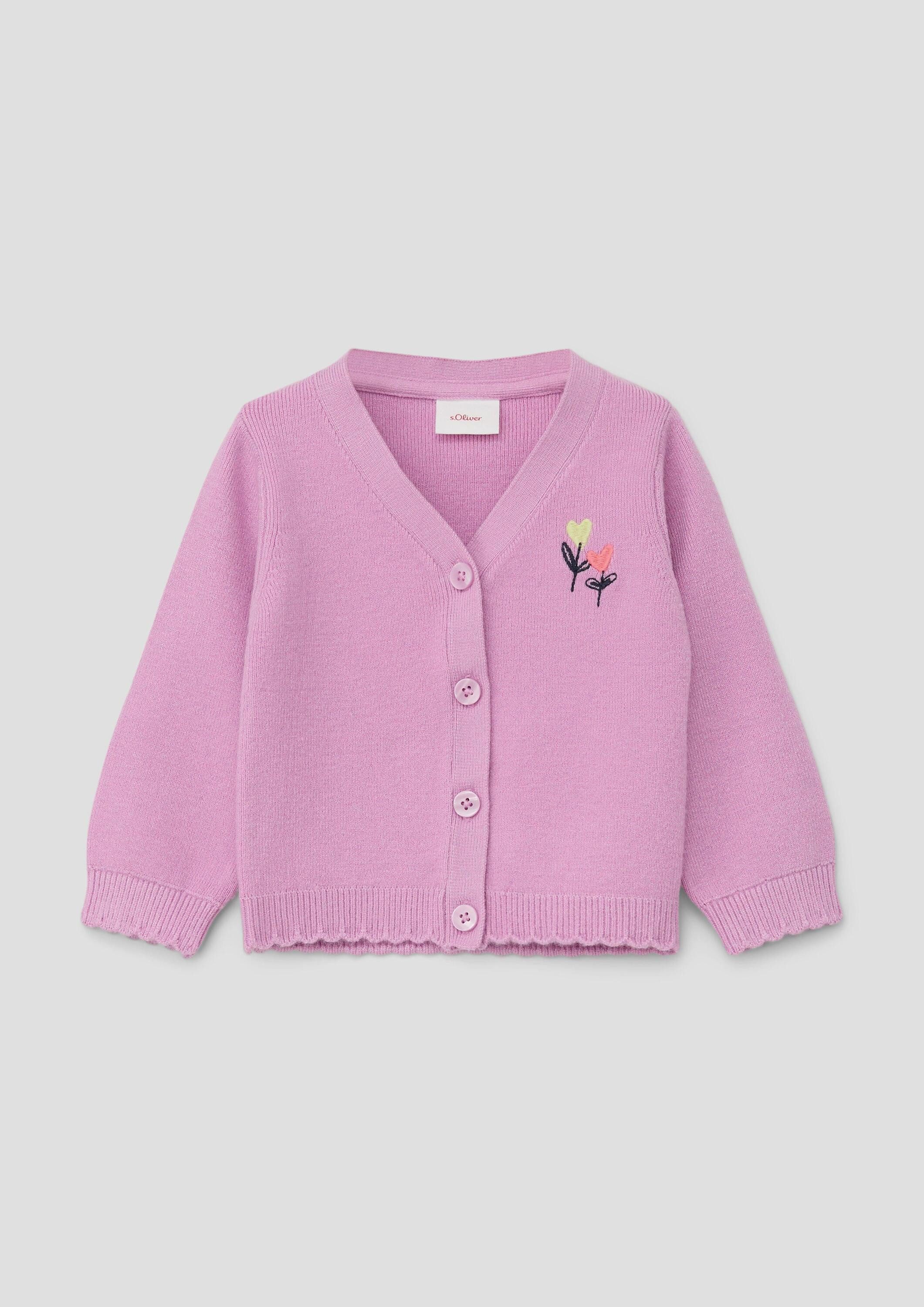 s.Oliver Cardigan Strickjacke Strickjacke mit Stickerei