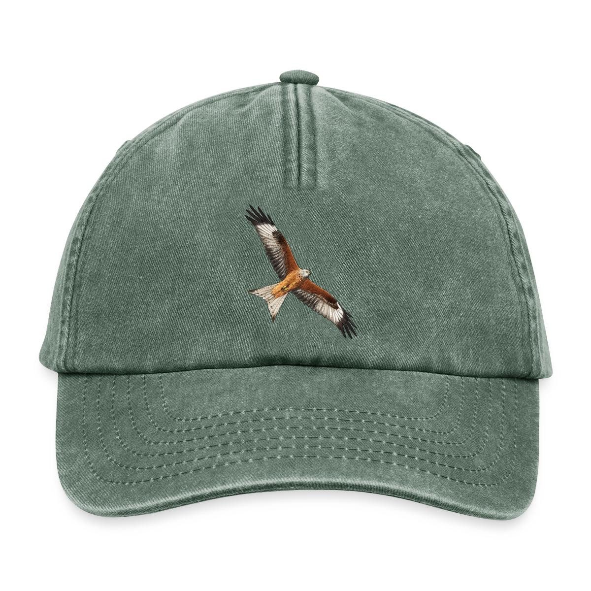 Spreadshirt Baseball Cap Rotmilan Im Flug Greifvogel Birdwatching Vintage Cap (1-St)