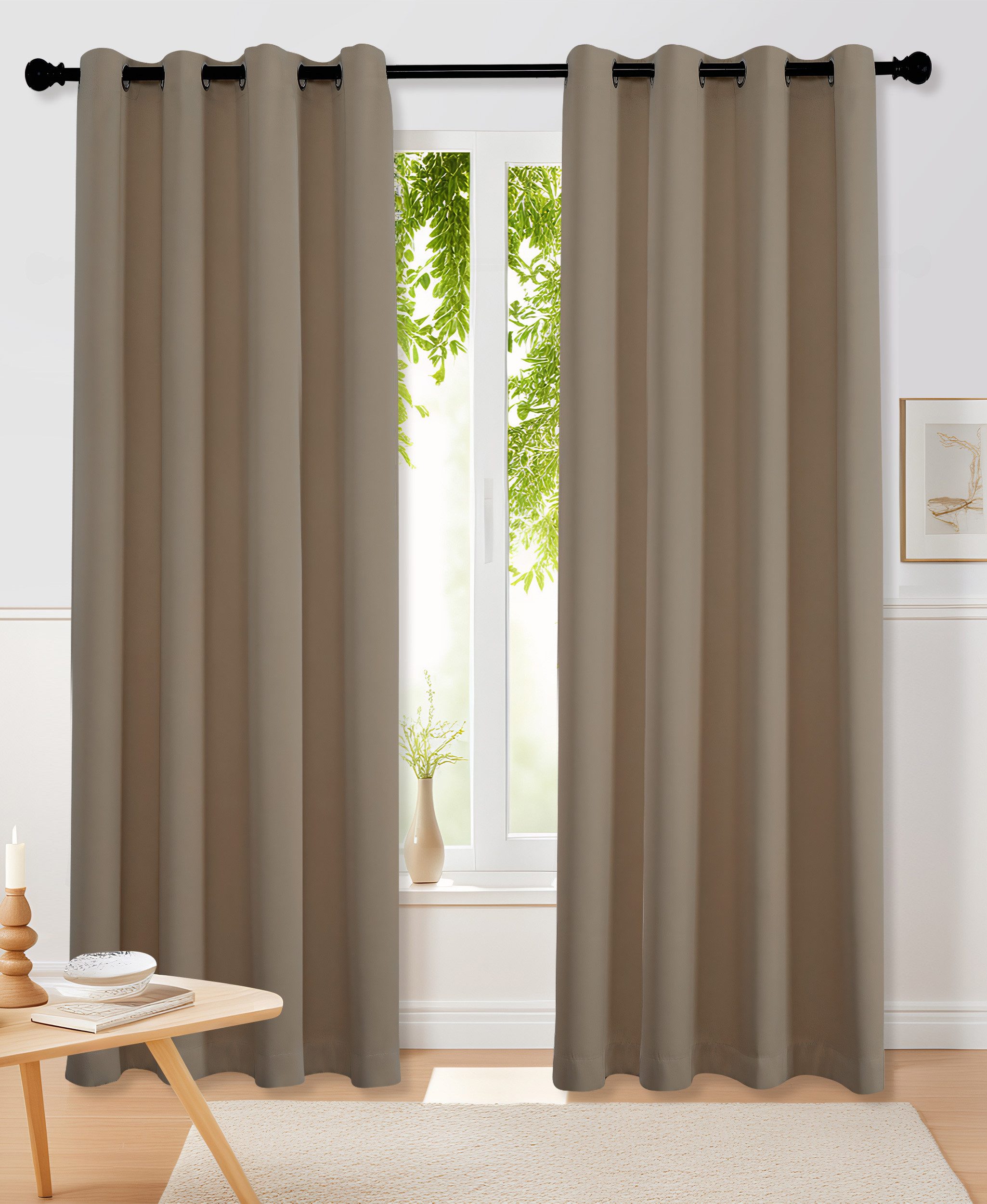 Simloveve Vorhang Gardinen Wohnzimmer Lärmschutz Thermogardine Super Dicke, günstig online kaufen