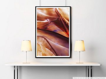 Sinus Art Poster 90x60cm Poster Bild - Abstrakte braune Laubblätter