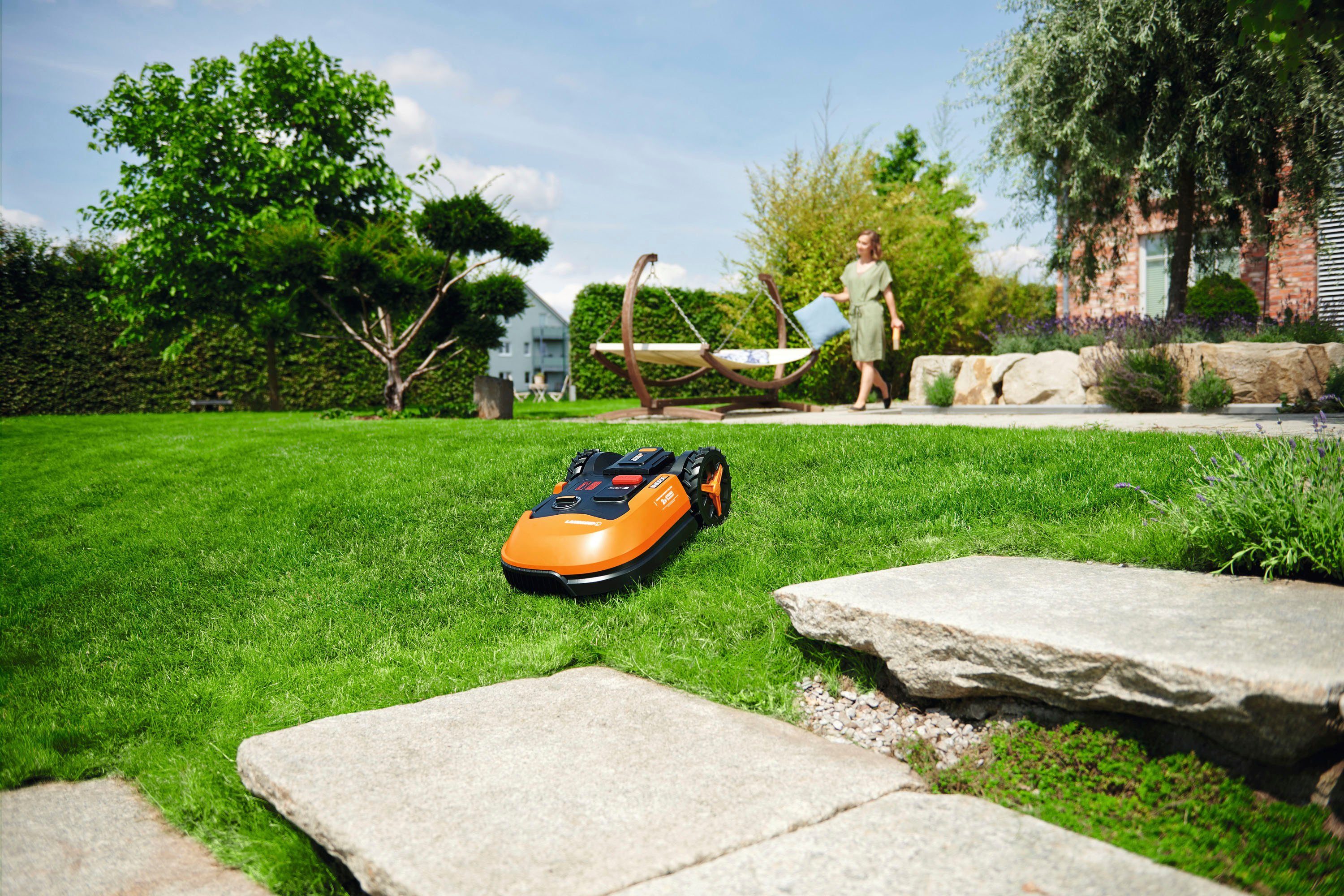 Worx Rasenmähroboter Landroid L1000, bis 1000 m² Rasenfläche, (Set), 1000m², 20V/4Ah, 20cm/30-60mm, WiFi/Bluetooth, Cut to edge, PowerShare