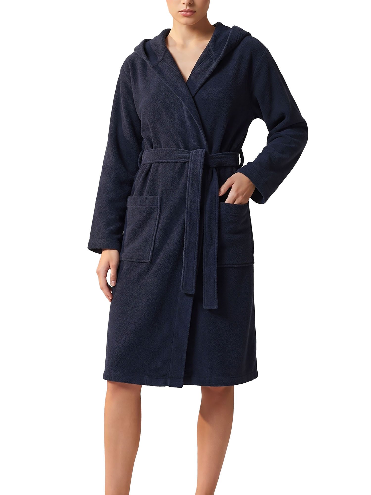seidensticker Morgenmantel Damen Morgenmantel bodywear, 100% Baumwolle, aus Baumwolle, Frottier Morgenmantel, Bindeband, seitliche Taschen
