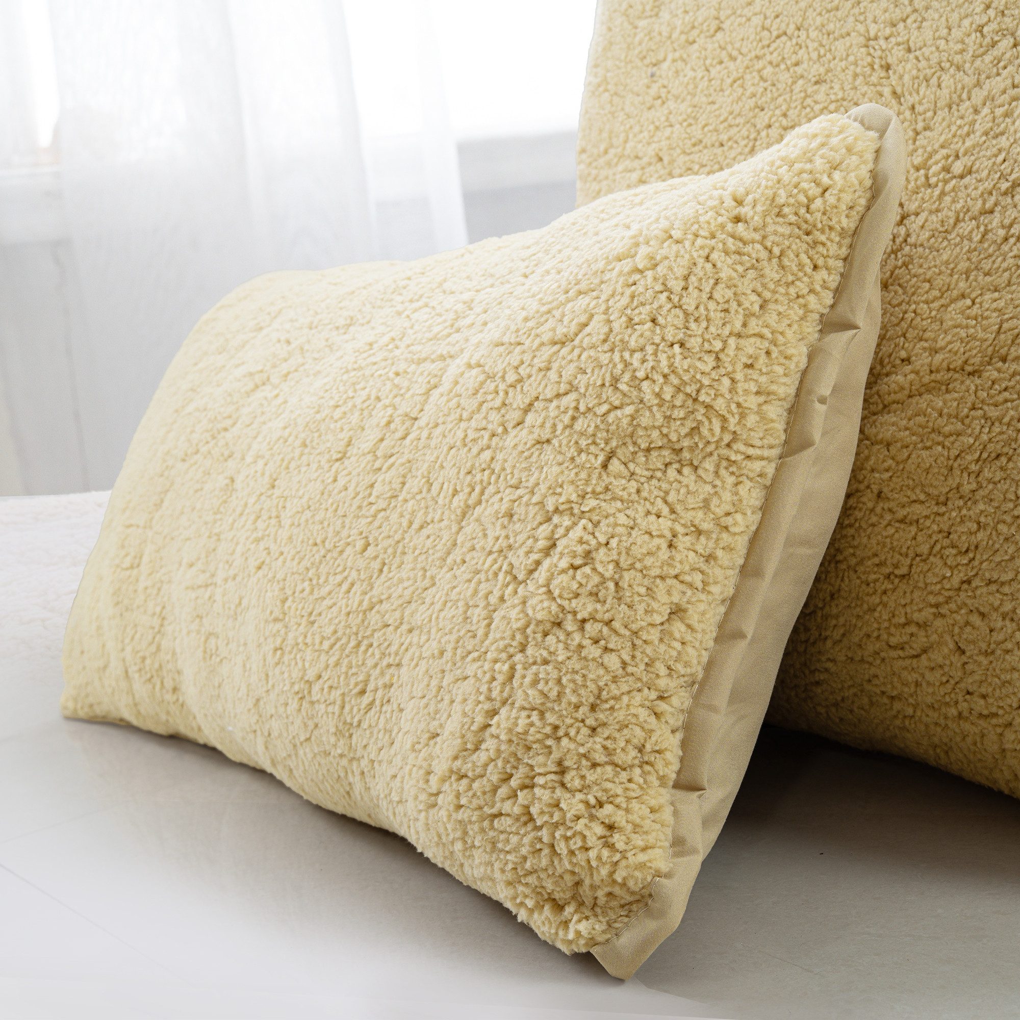 my home Microfaserkissen Elvia, Teddy Plüsch Kissen, Füllung: Polyester, Be günstig online kaufen