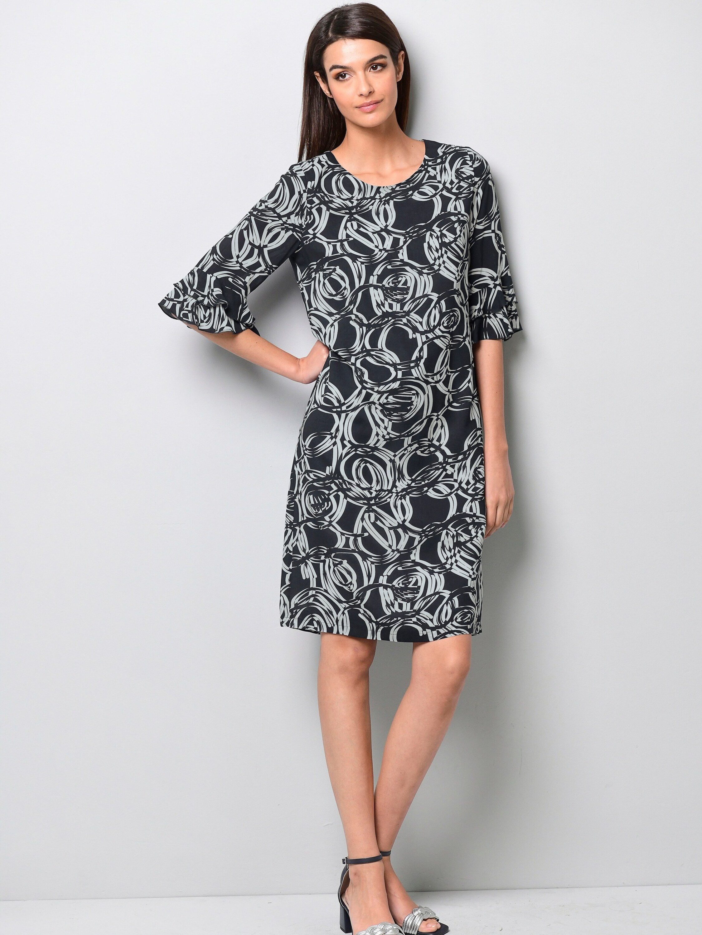 Alba Moda Druckkleid Kleid mit grafischem Dessin