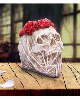 Horror-Shop Dekoobjekt The Veil Totenkopf als Gothic & Halloween Dekorati