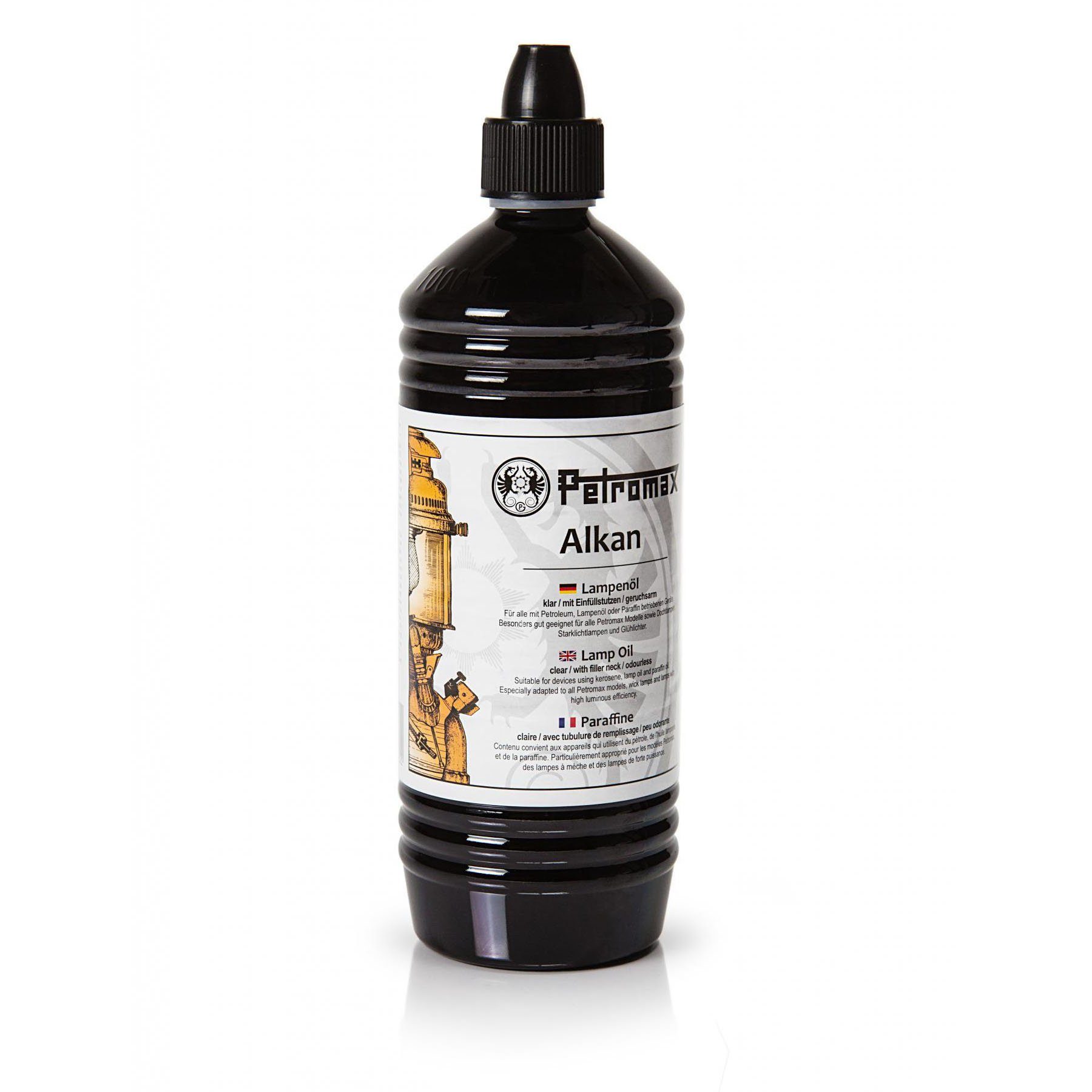 Petromax Lampenöl Petromax Alkan Lampenöl Petroleum Paraffinöl Sturmlaterne Feuerhand, 1 l, (1-St), Paraffinöl Sturmlaterne Feuerhand