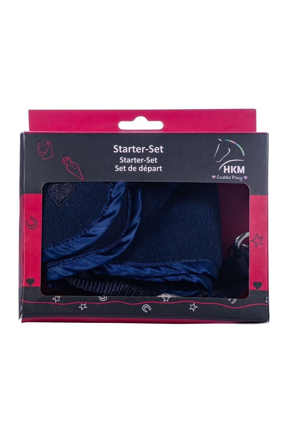 HKM Steckenpferd HKM Set Cuddle Pony verschiedene Farben Halfter, Strick und Decke