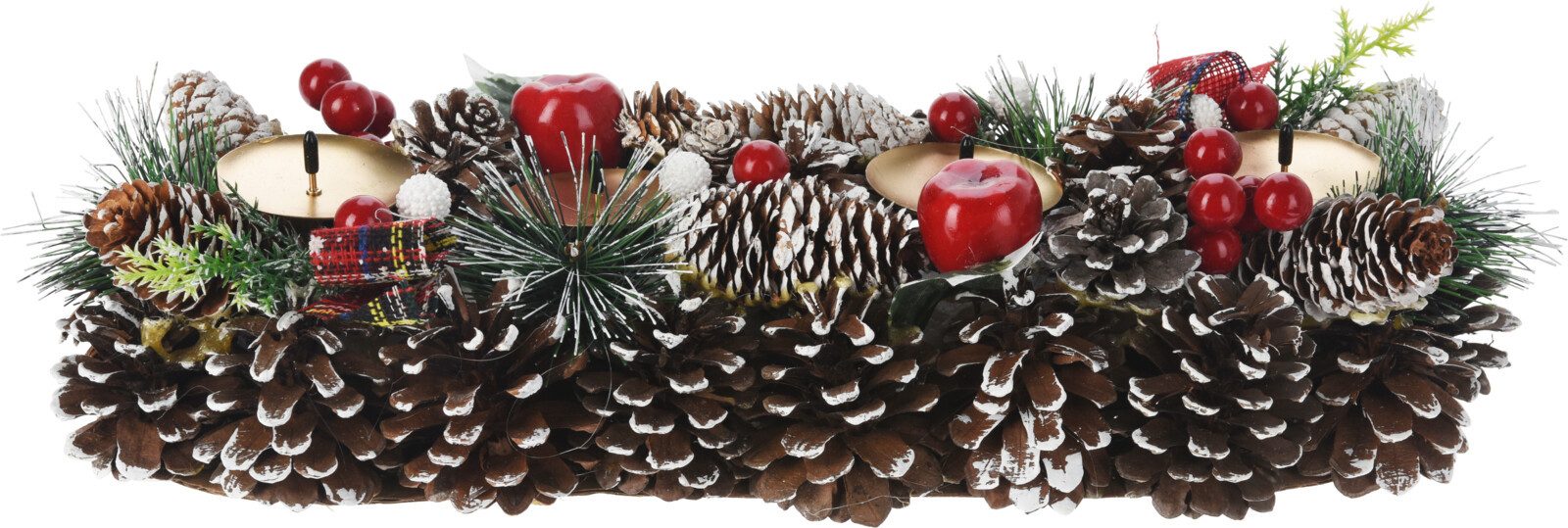 Bambelaa! Adventskranz Adventskranz Künstlich Länglich Adventsgesteck Holz günstig online kaufen