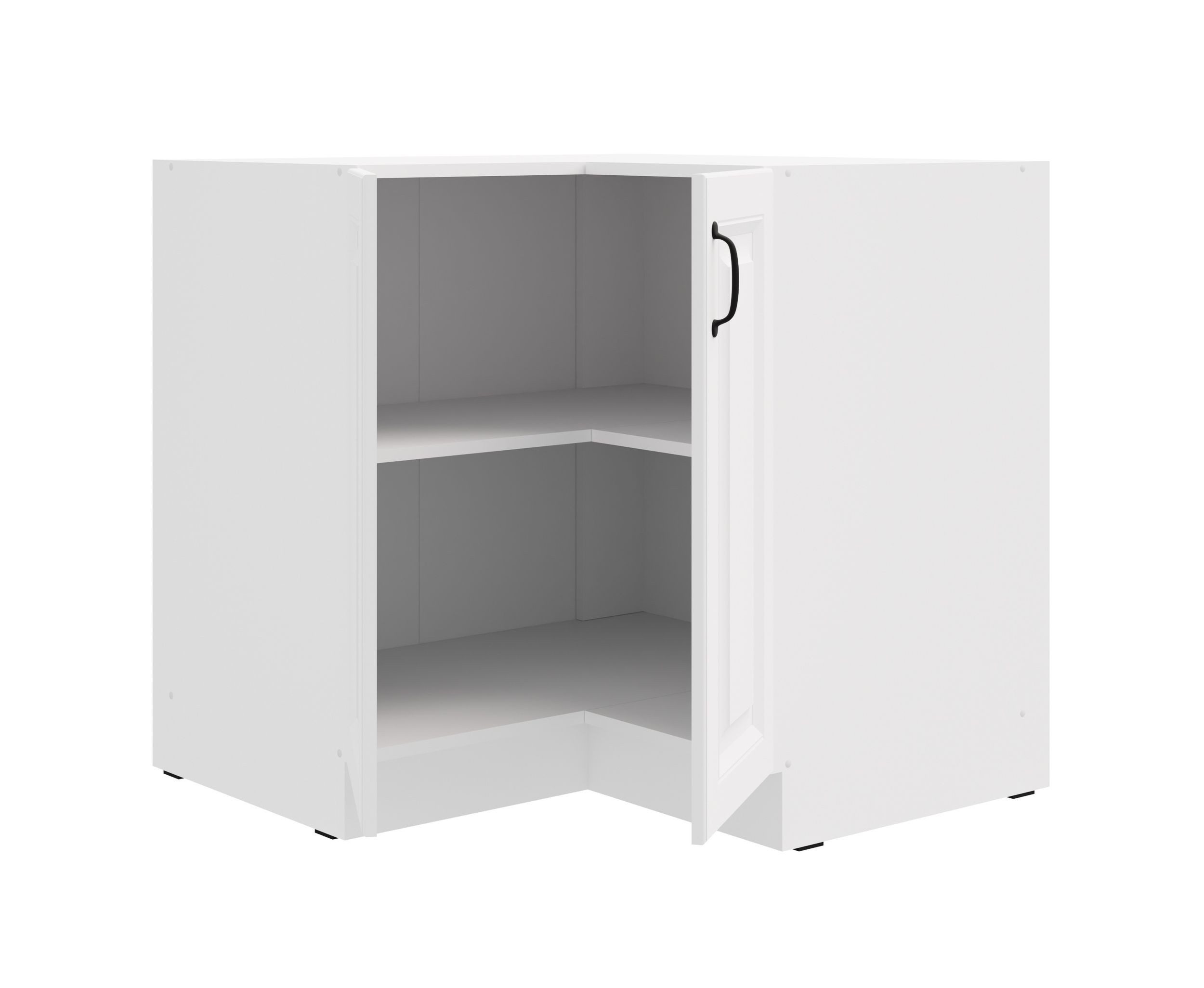 Küchen-Preisbombe Eckunterschrank 90x90 cm Küche Stilo Weiß Küchenzeile Küc günstig online kaufen