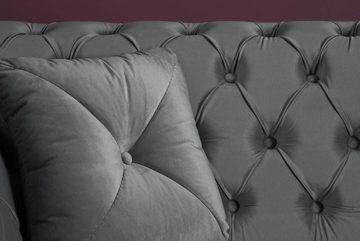 riess-ambiente Sofa PARIS 225cm silbergrau, 1 Teile, mit Federkern