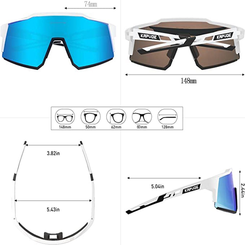Sonnenbrille Fahrradbrille Rahmen Polarisiert Damen Sport GelldG Herren TR90 Fahrradbrille
