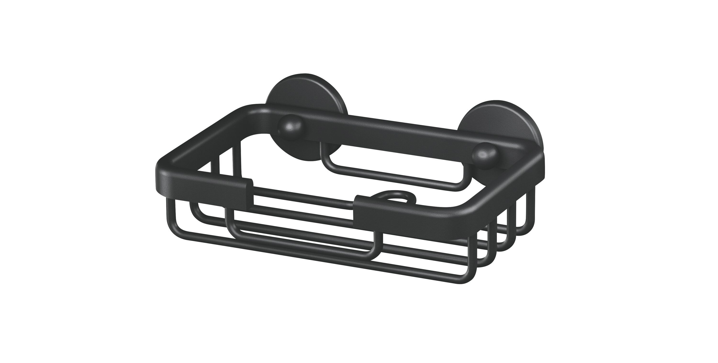tesa Duschablage ALUXX BLACK Seifenablage, Set 1-tlg., mit Klebelösung zur Wandmontage ohne Bohren