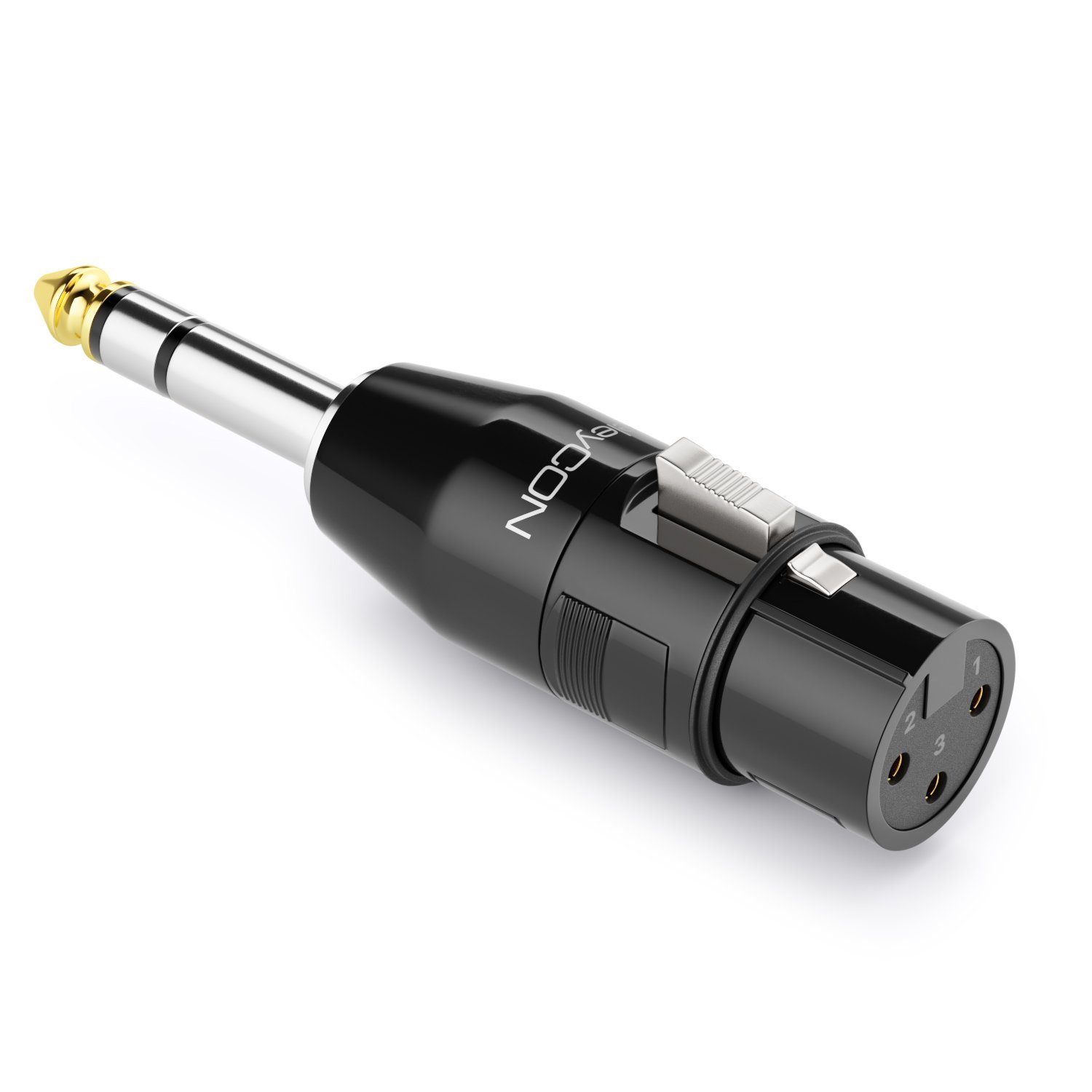 deleyCON Audio Adapter XLR auf 6,3mm Stereo Klinke XLR Buchse auf Audio-Kabel