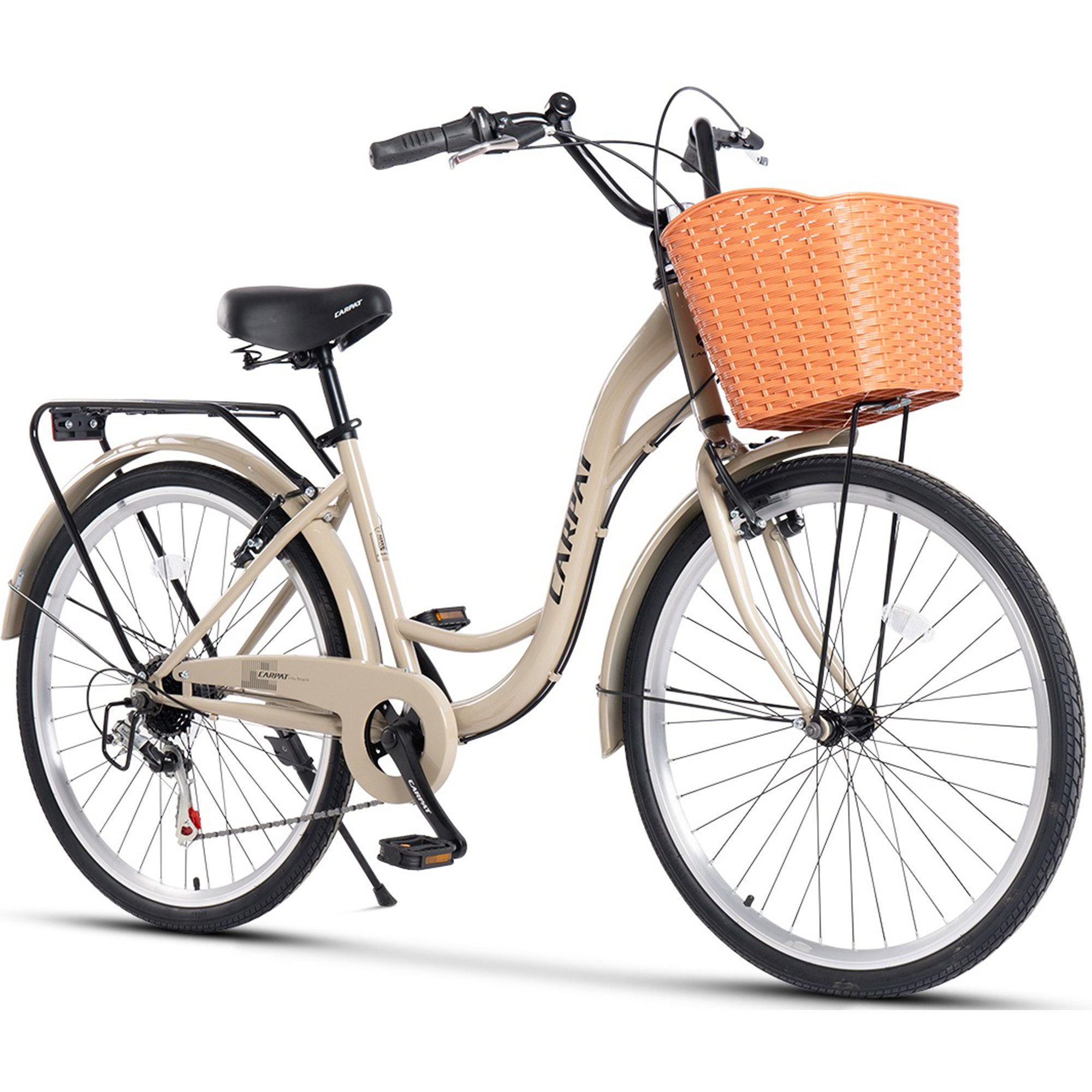 Cityrad 26 Zoll City Fahrrad mit Korb Damen