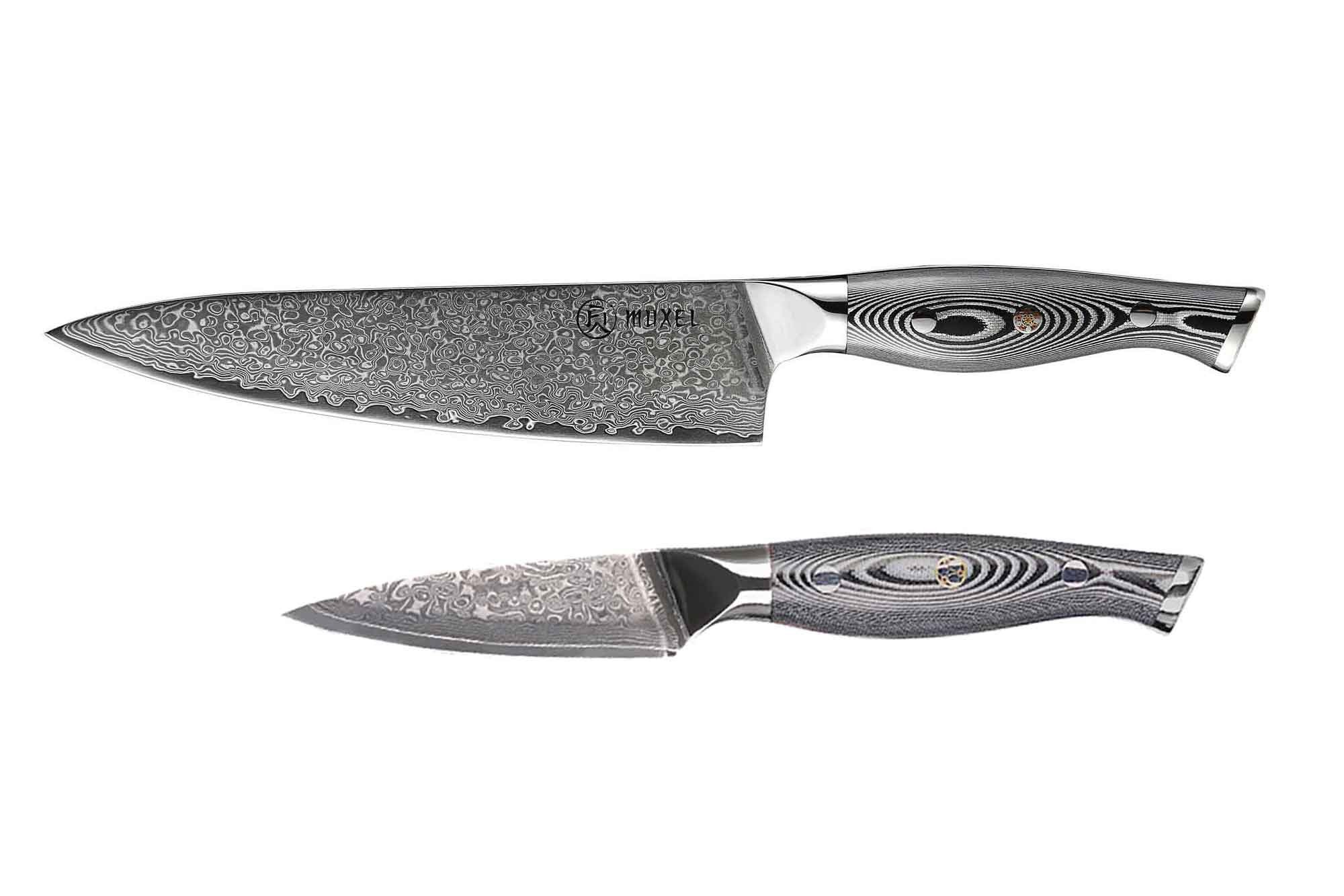 Muxel Allzweckmesser Elegantes Damast Ножі Set Edelstahl – Кухарські ножі Фруктовий ніж - extra
