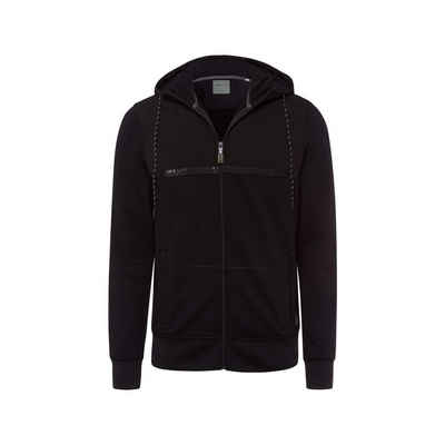 Brax Sweatjacke schwarz regular (1-tlg)