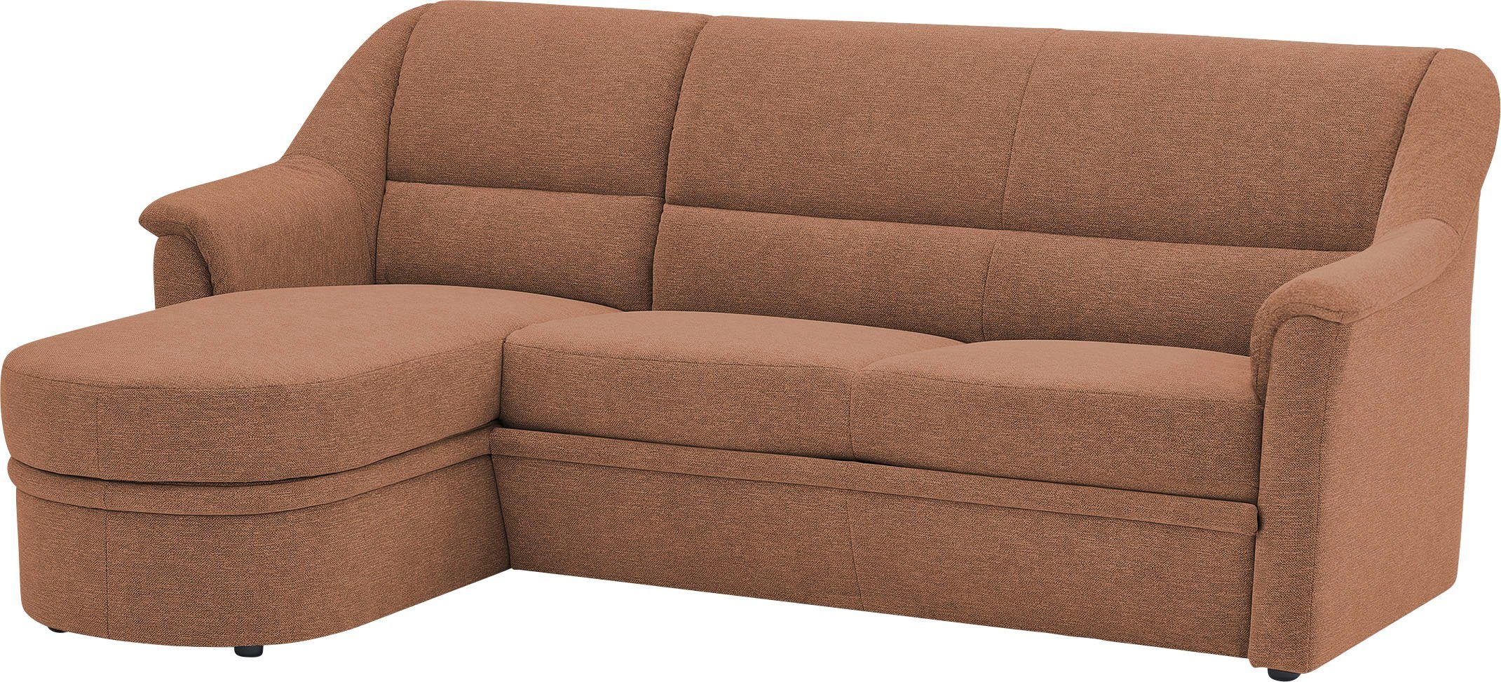 Bettfunktion mit wahlweise 223 Bettkasten und BECK Ecksofa VILLA Breite ccm, Fiora,