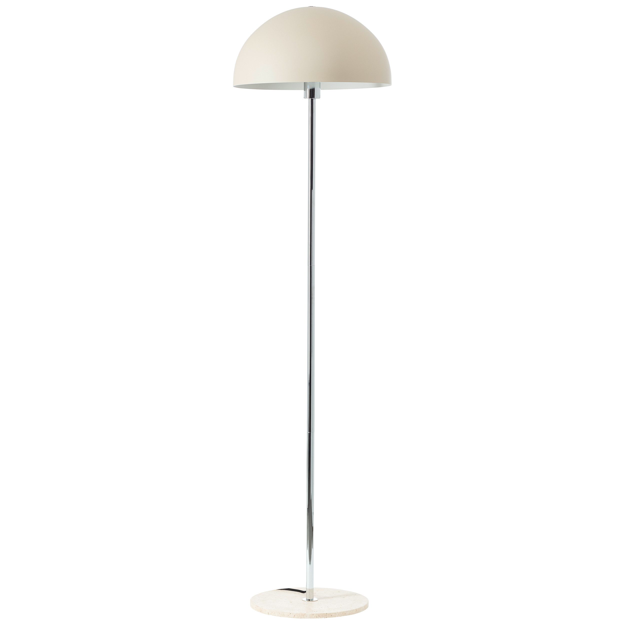 Brilliant Stehlampe Lillian, ohne Leuchtmittel, BRILLIANT Pilz Stehleuchte mit Travertin Fuß, 150 x 40 cm, 1 x E27, ch