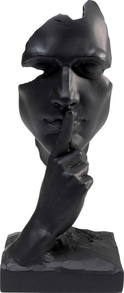 Kare Design Dekoobjekt Deko Objekt Quiet Face Schwarz 31cm