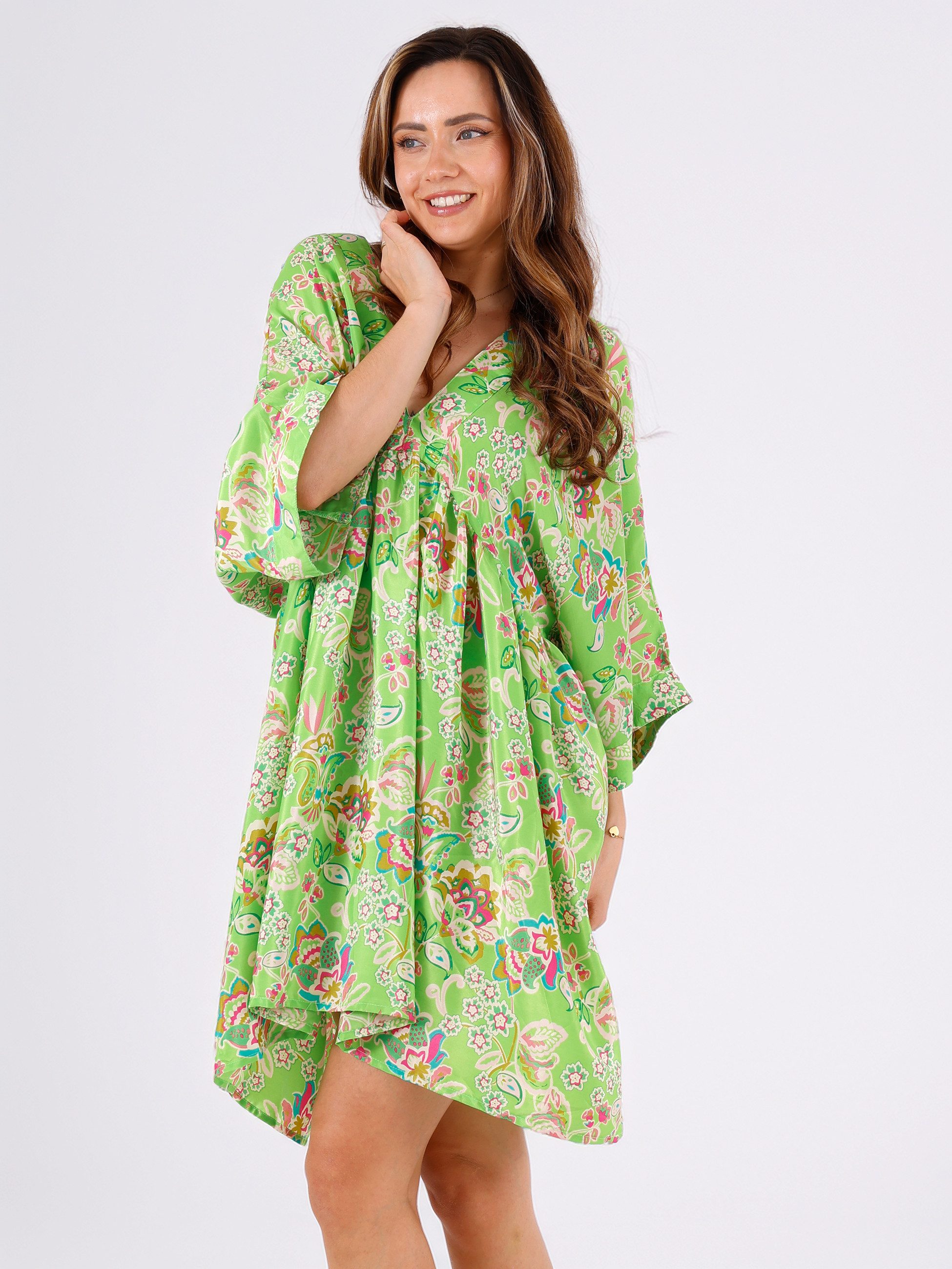 YC Fashion & Style Tunikakleid Fließendes Kleid Floral One Size (34–46) mit günstig online kaufen