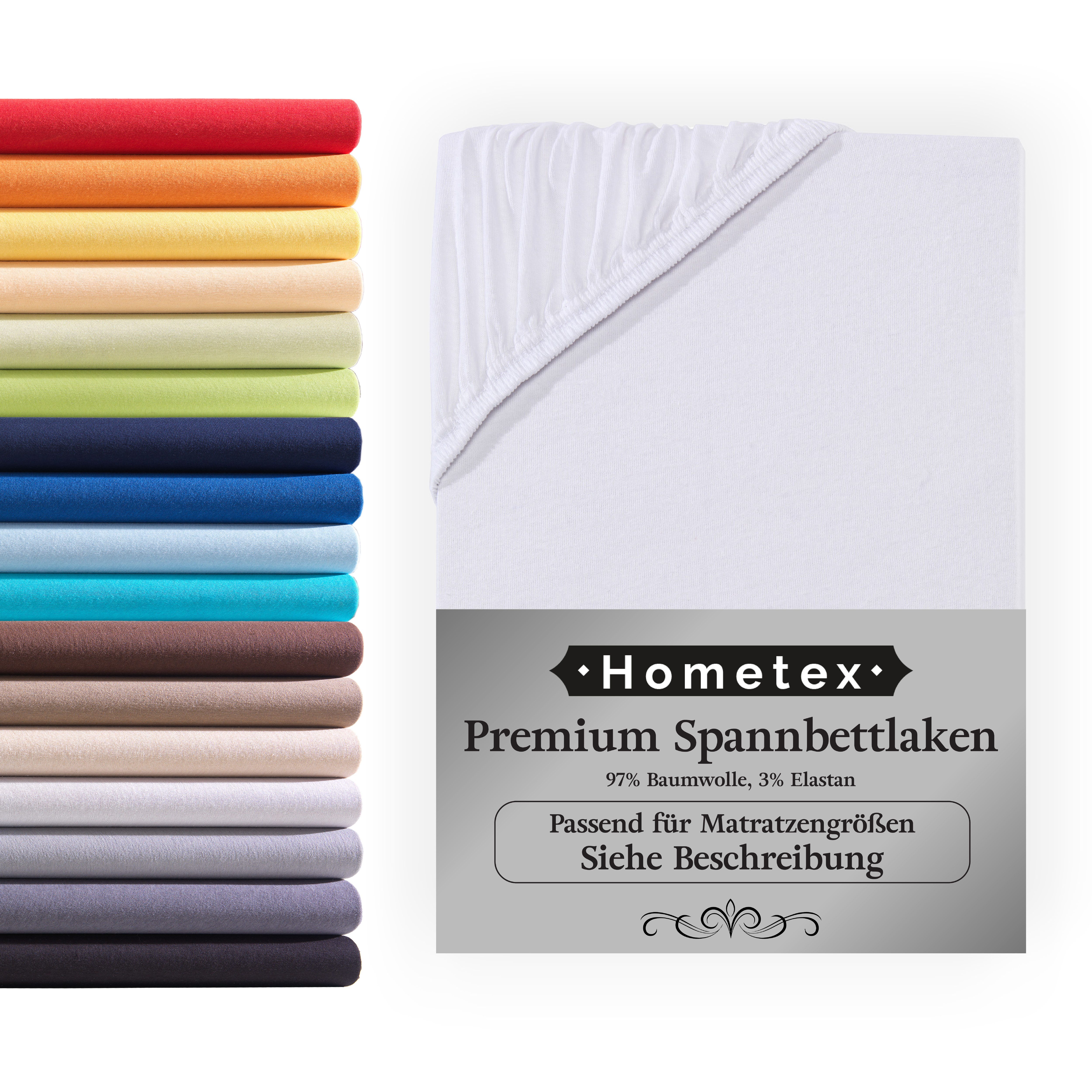 Spannbettlaken Premium Boxspringbett Spannbetttuch ideal für Wasserbett und Matratzen