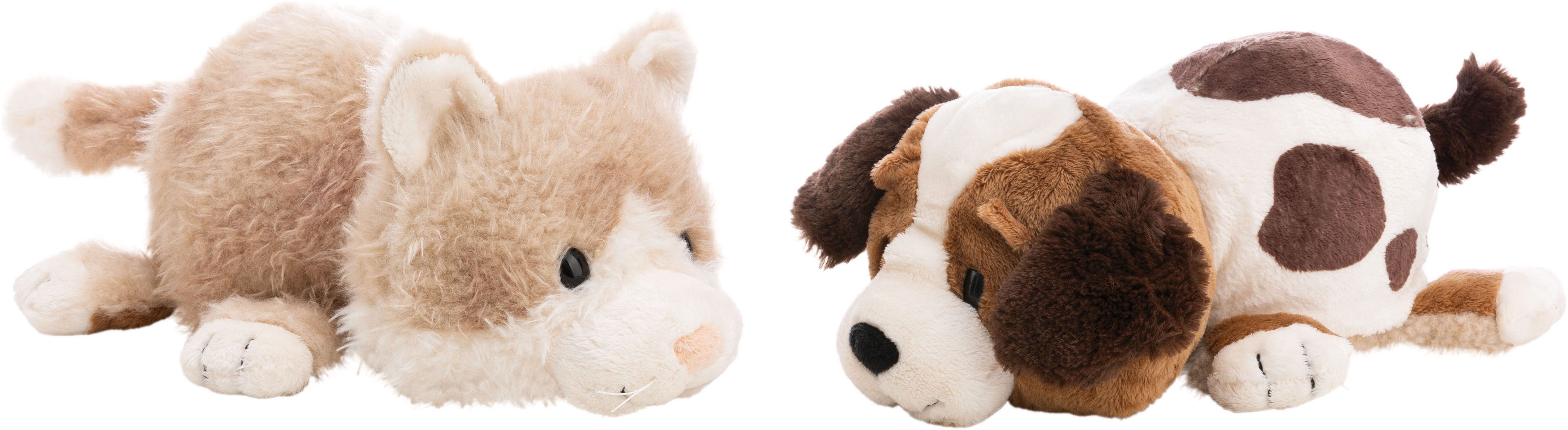 Nici Kuscheltier Twistimals, Katze & Hund, 25 cm, mit Wendefunktion 2in1