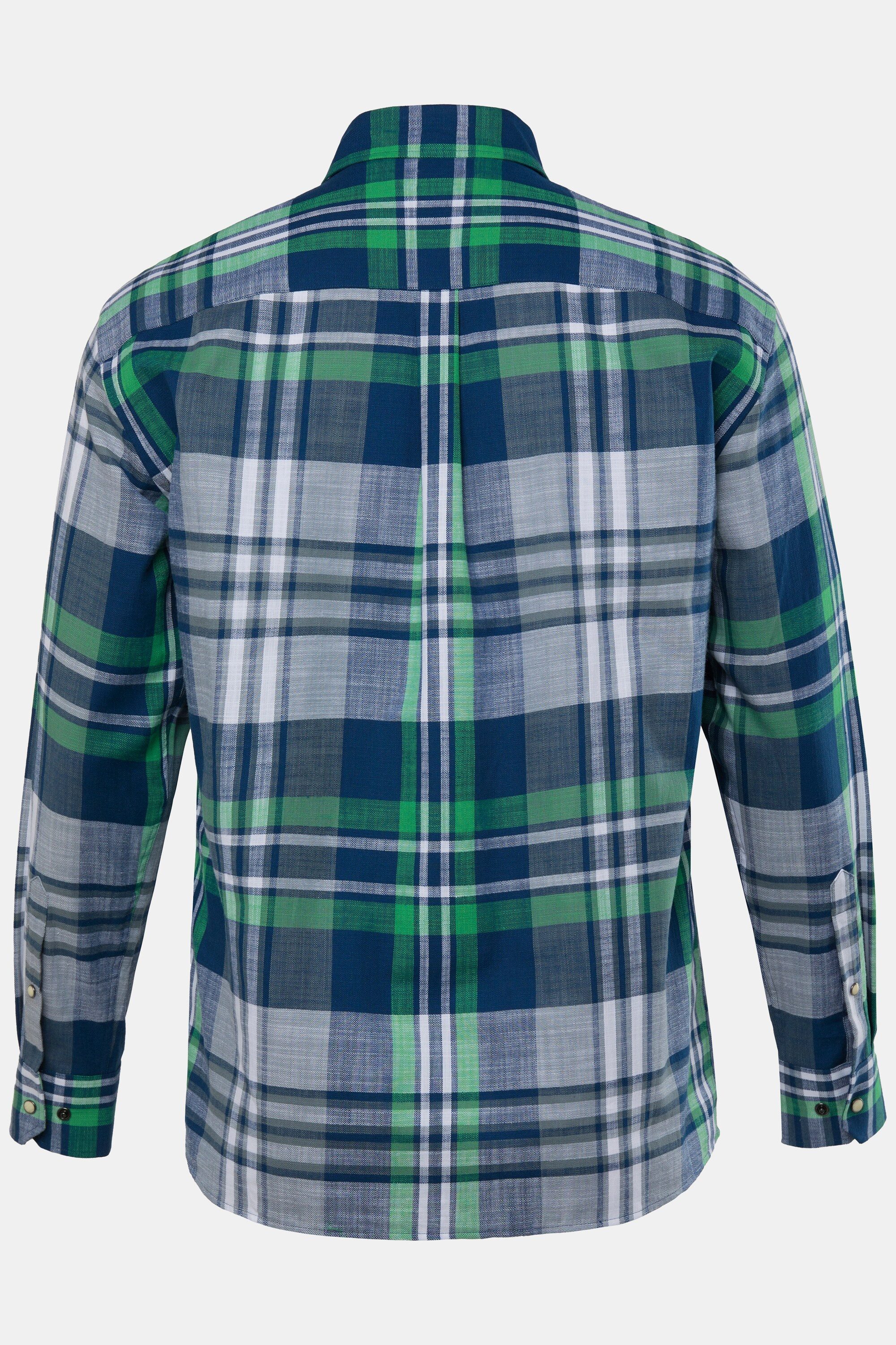 Men Plus Businesshemd Karohemd Langarm Kentkragen Vintage Look – Bild 4 von 4