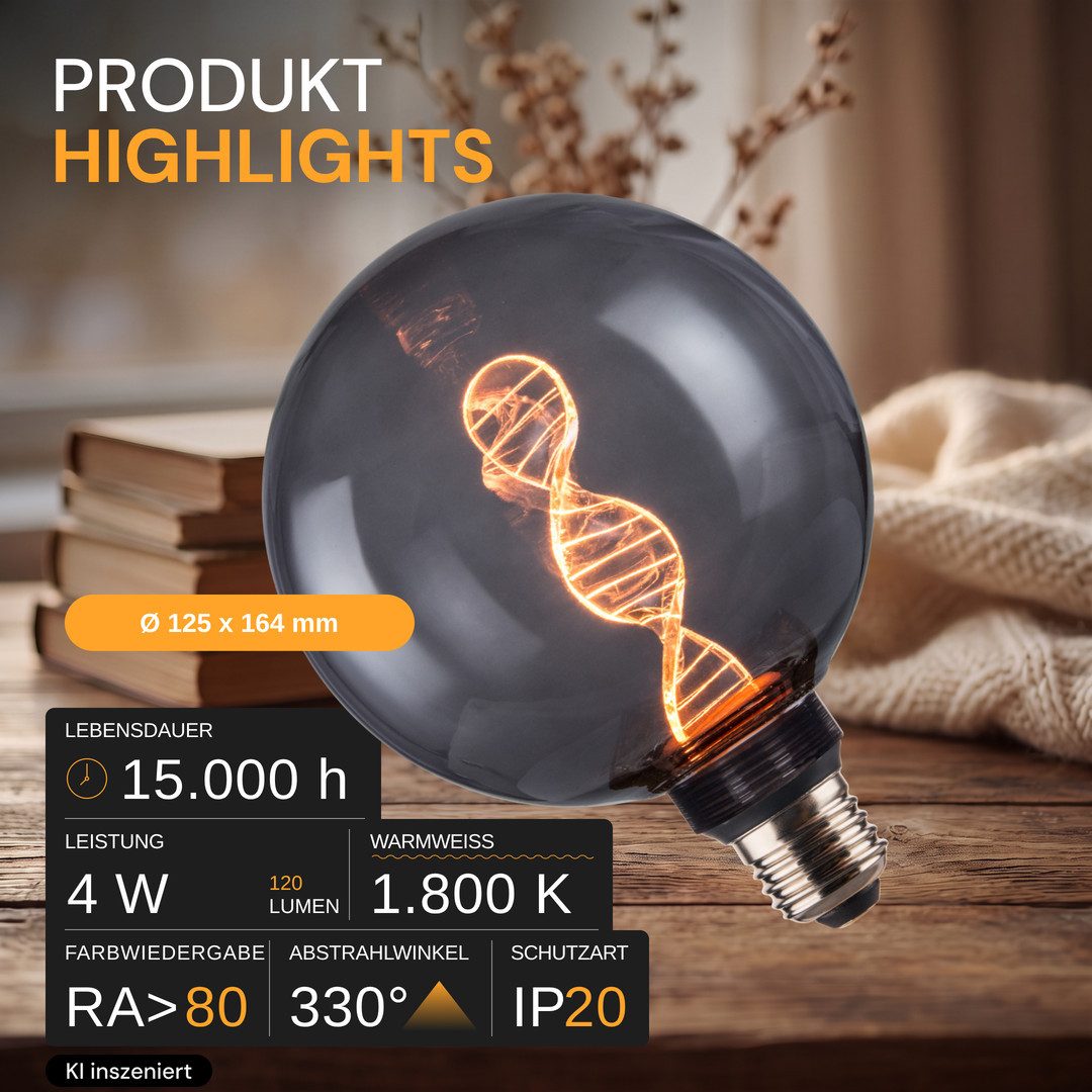 ENOVALITE LED-Leuchtmittel ENOVALITE LED-Leuchtmittel E27 4 W 1800 K Warmweiß, E27, Warmweiß – Bild 2 von 5