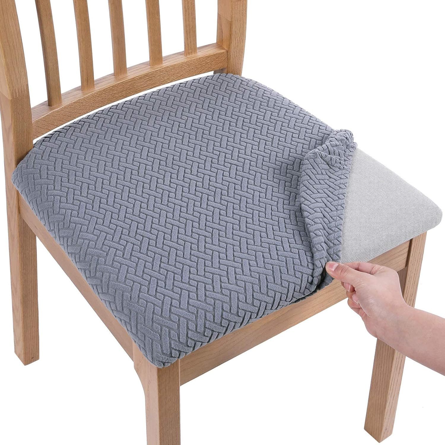 Stuhlbezug Stretch Bezug für Stühle Sitzbezüge für Esszimmerstühle Abwaschbar