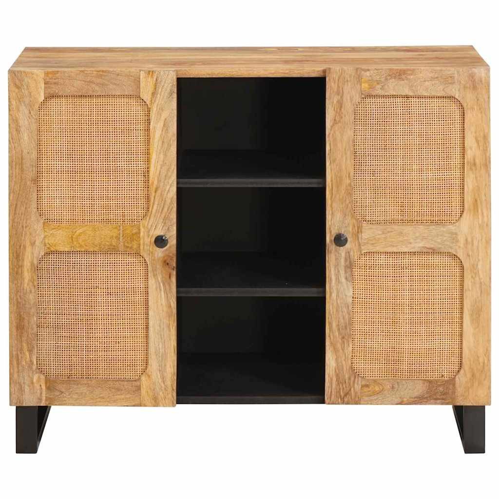 vidaXL Highboard 90 x 33 x 75 cm Highboard mit Tür Braun 40x33,5x110 cm Massivholz Mang