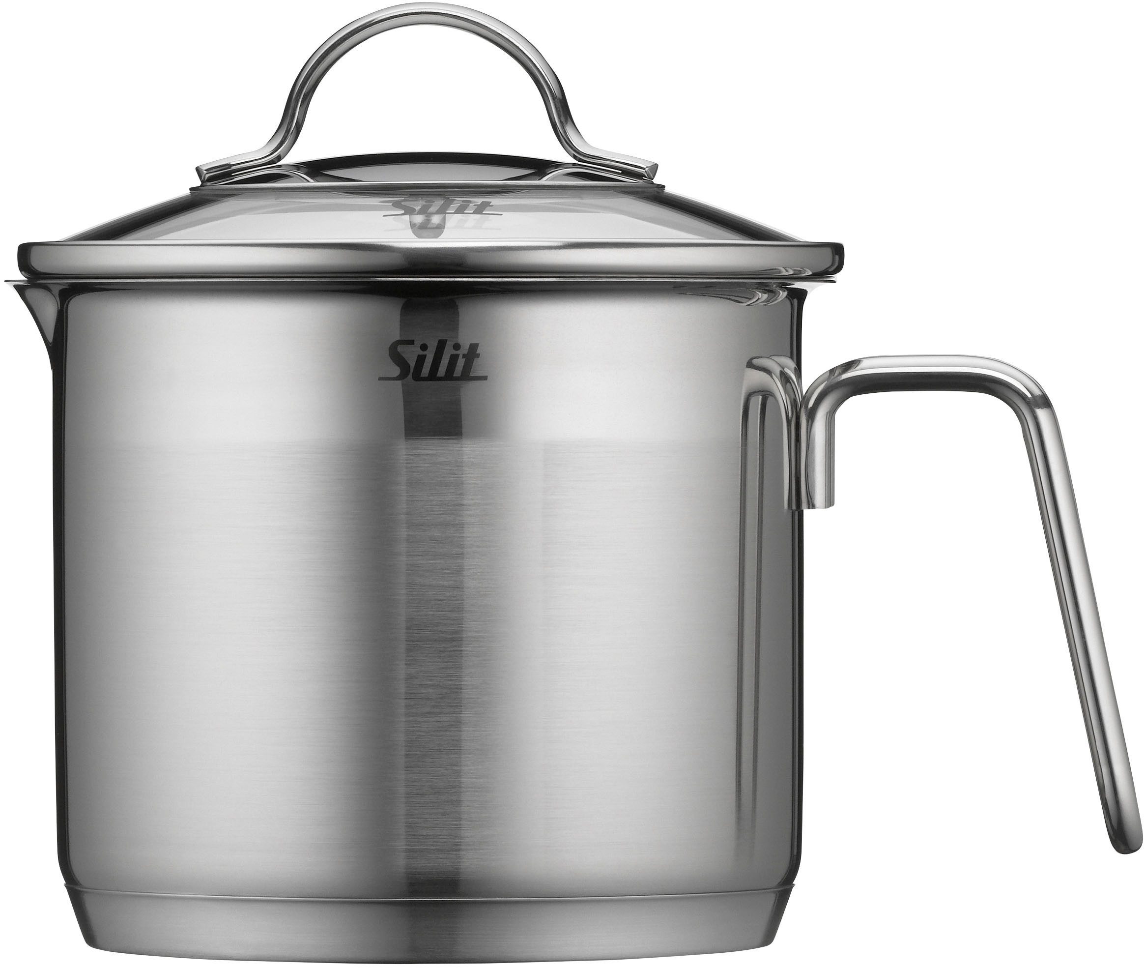 Silit Milchtopf Achat, Edelstahl 18/10 (2-tlg), rostfrei, Silitherm-Allherdboden, induktionsgeeignet