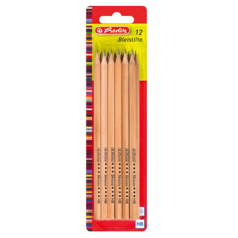 Herlitz Bleistift 12 Herlitz Bleistifte / Härtegrad: HB / aus Naturholz