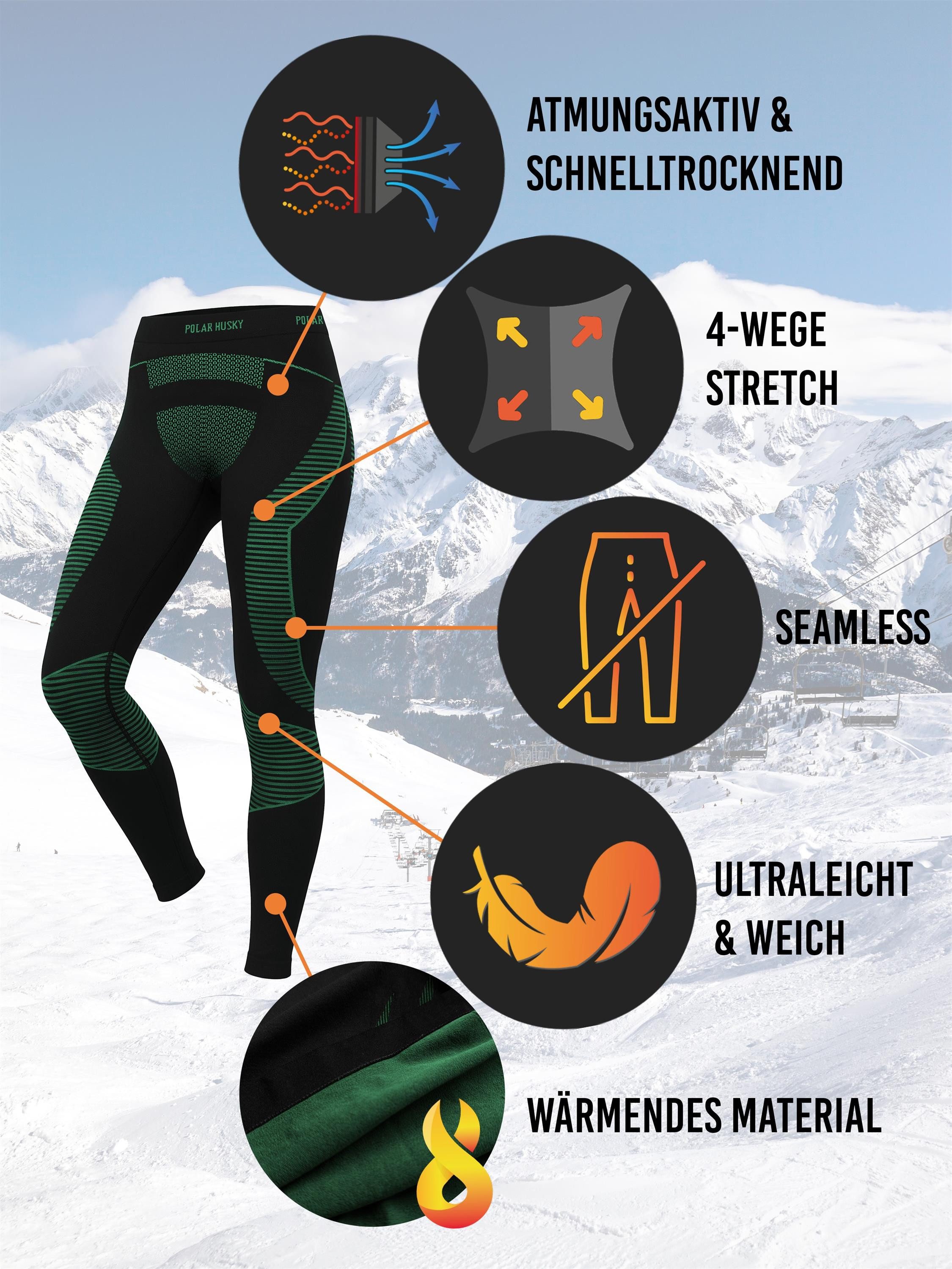 normani Funktionsunterhose 2 x Thermounterhose Lange Skiunterwäsche für Dam günstig online kaufen