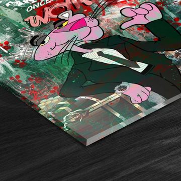 Art100 Leinwandbild Pink Panther Boss Pop Art Leinwandbild Kunst
