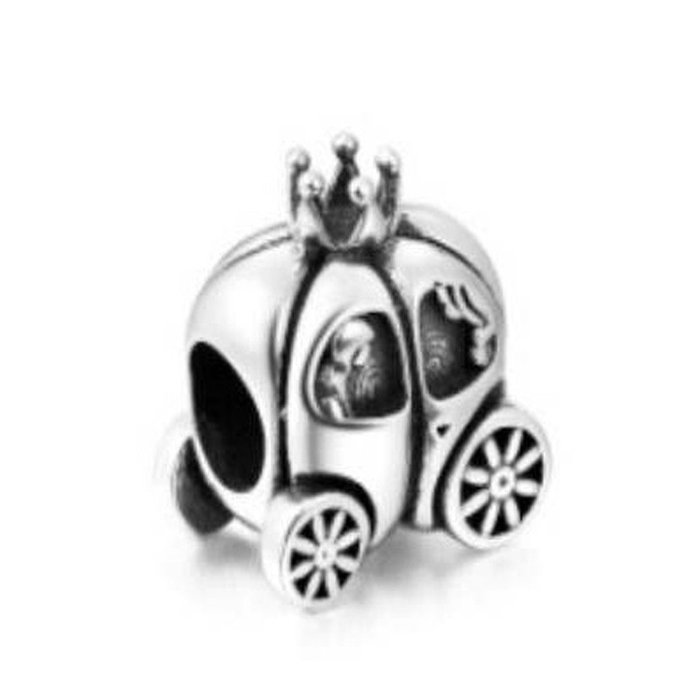 Bead Charm Hochzeitskutsche, 925er Sterling Silber mit Zirkonia