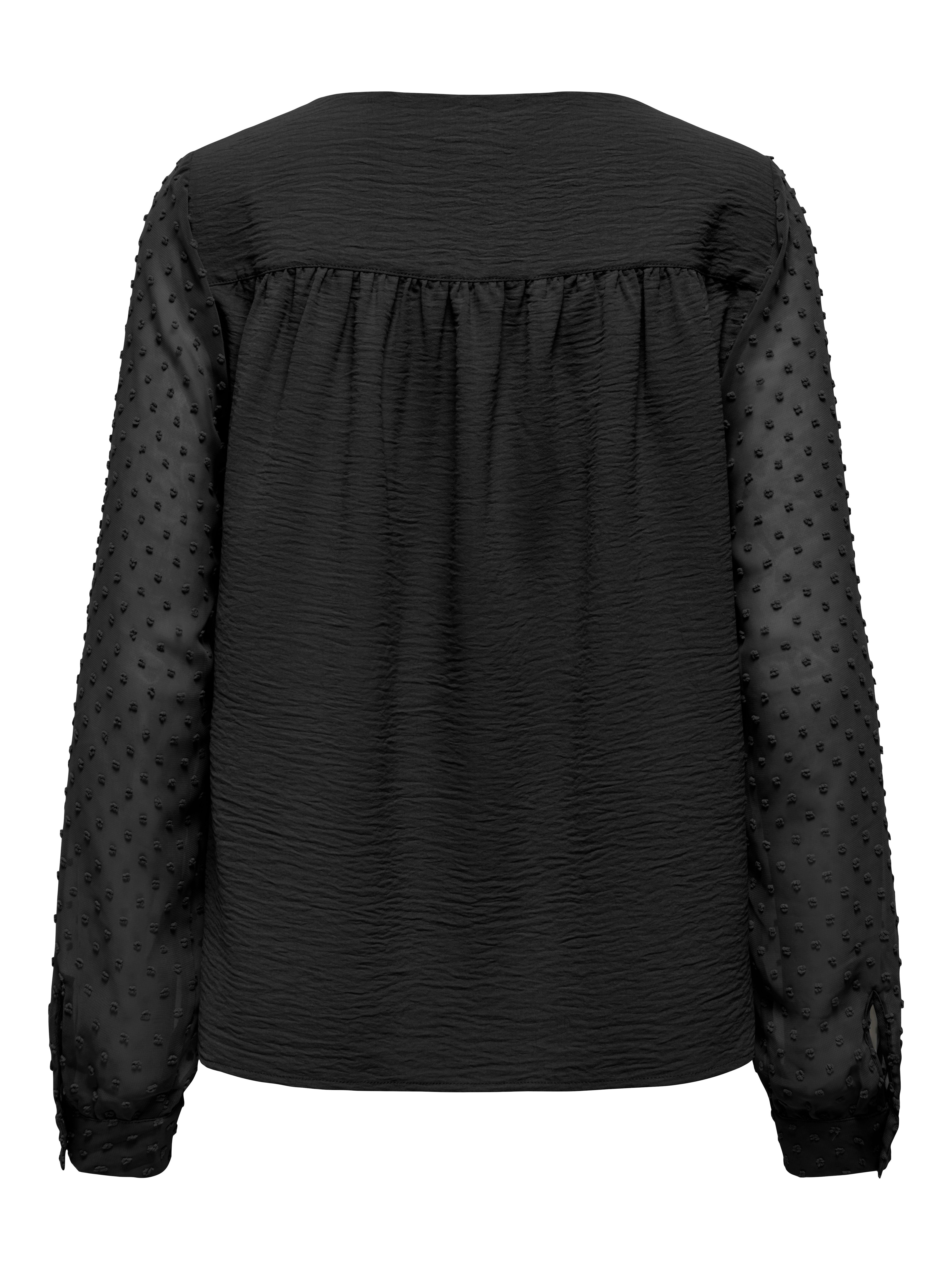 ONLY Langarmbluse ONLRHODES METTE L/S DOBBY VNECK TOP WVN Kunstfaser, regul günstig online kaufen