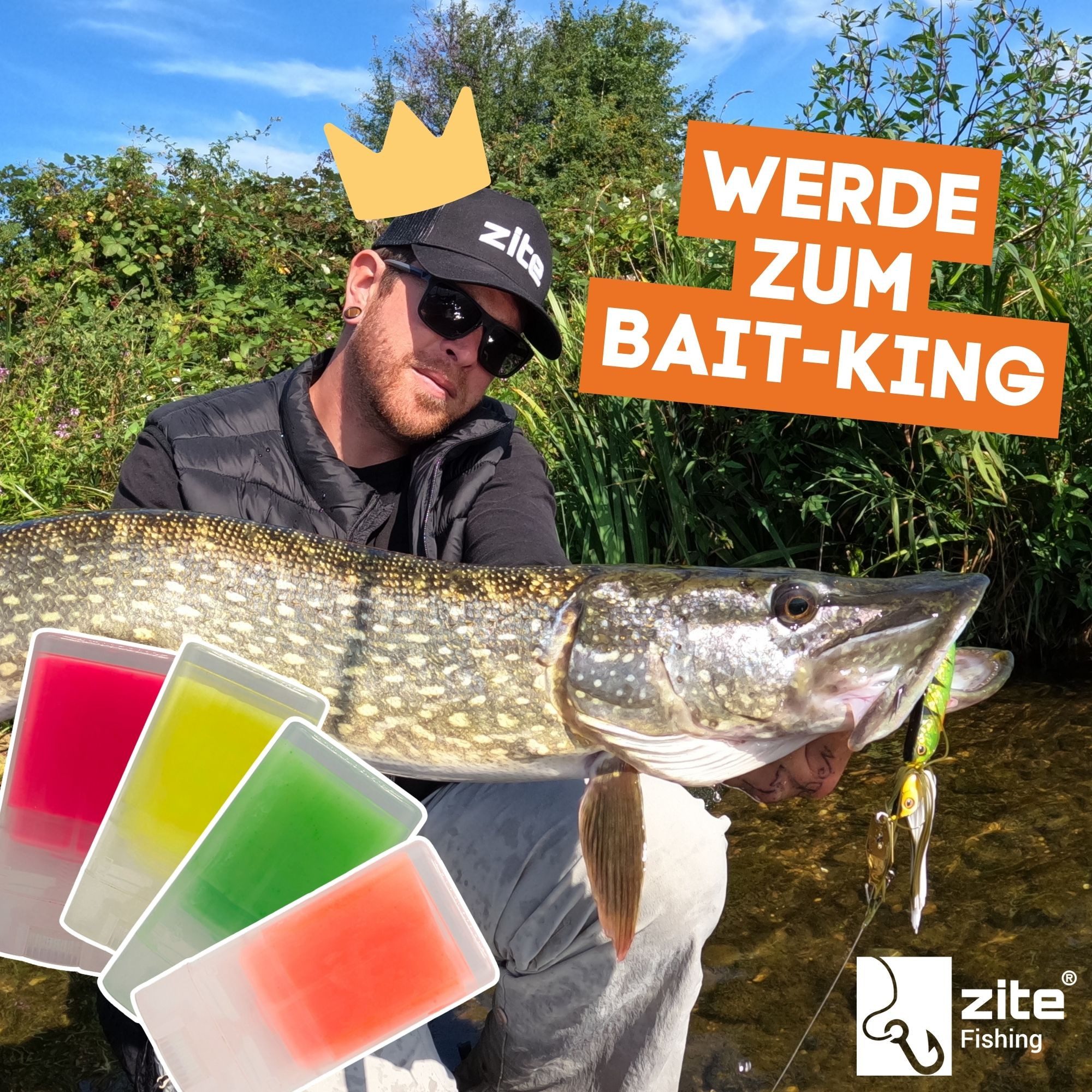 Zite Kunstköder Flave Boost Stick 4 Farben & Aromen Lockstoff-Stift für Zubehör