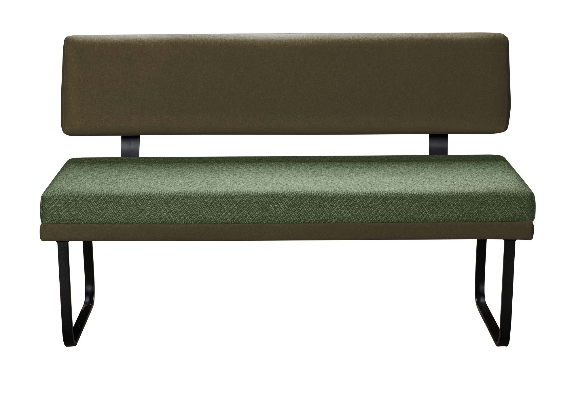 OTTO home Sitzbank Gabi Esszimmerbank, Bank, Küchenbank, Polsterbank, Gestell aus matt-schwarzem Flachmetall, stabil, 2-Stoff-Design
