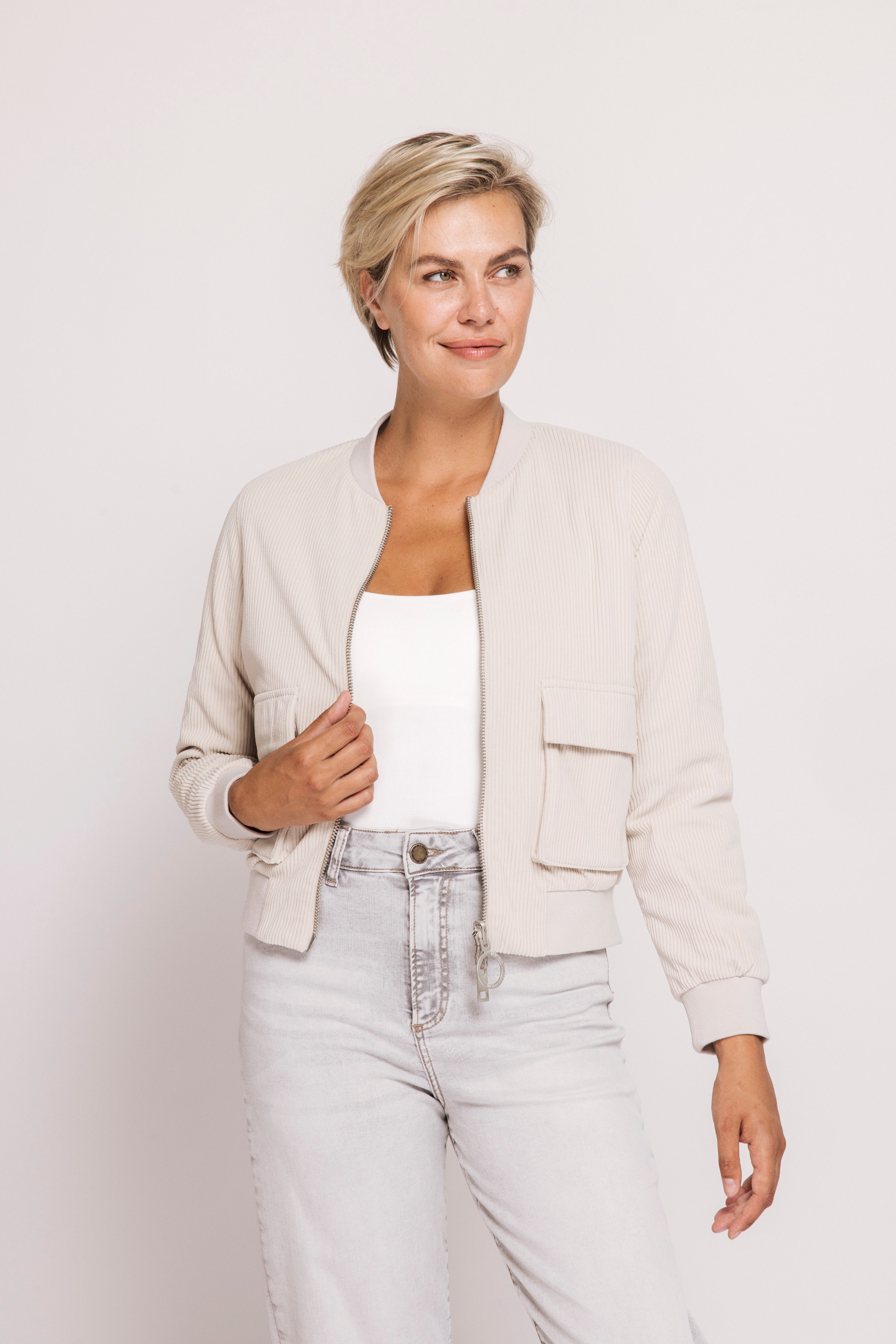 Zhrill Blouson ZHJULIE CORDUROY mit Cord und floralem Muster