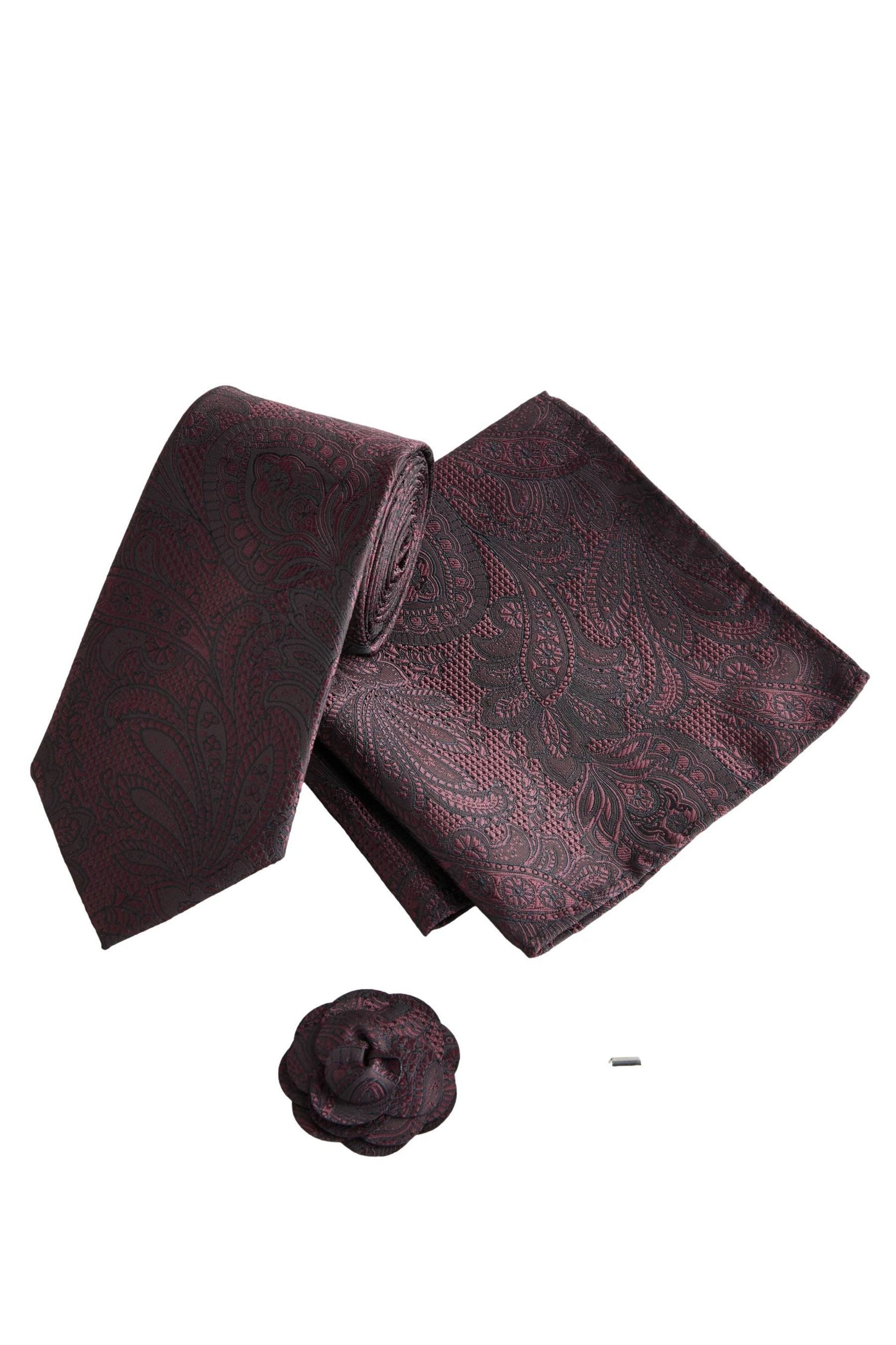 Next Krawatte Paisley-Krawatte, Einstecktuch und Krawattennadel günstig online kaufen